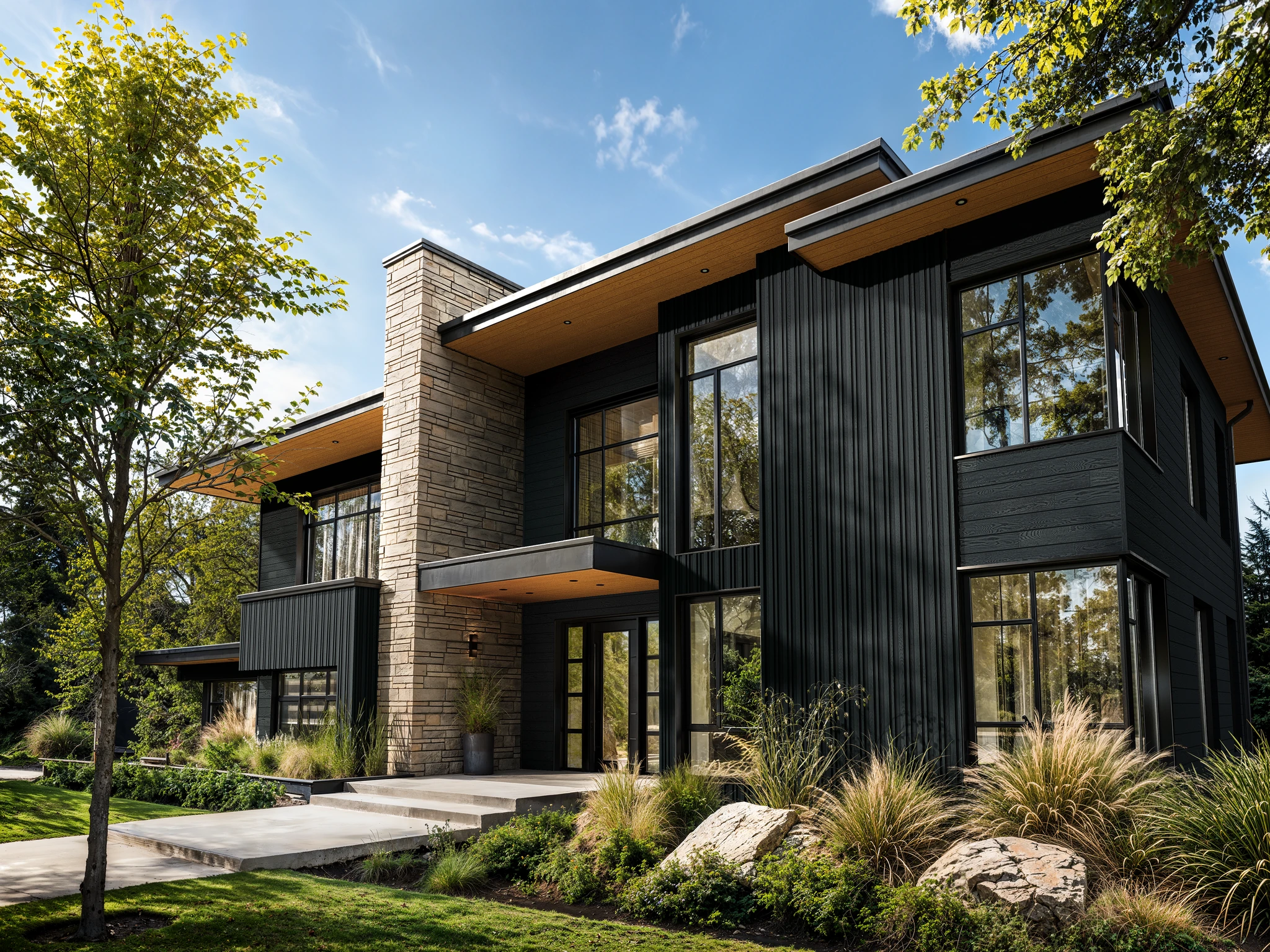 Envello Shadow Line+ Anthracite Composite Siding Exterior Wall Cladding visualization by Millboard