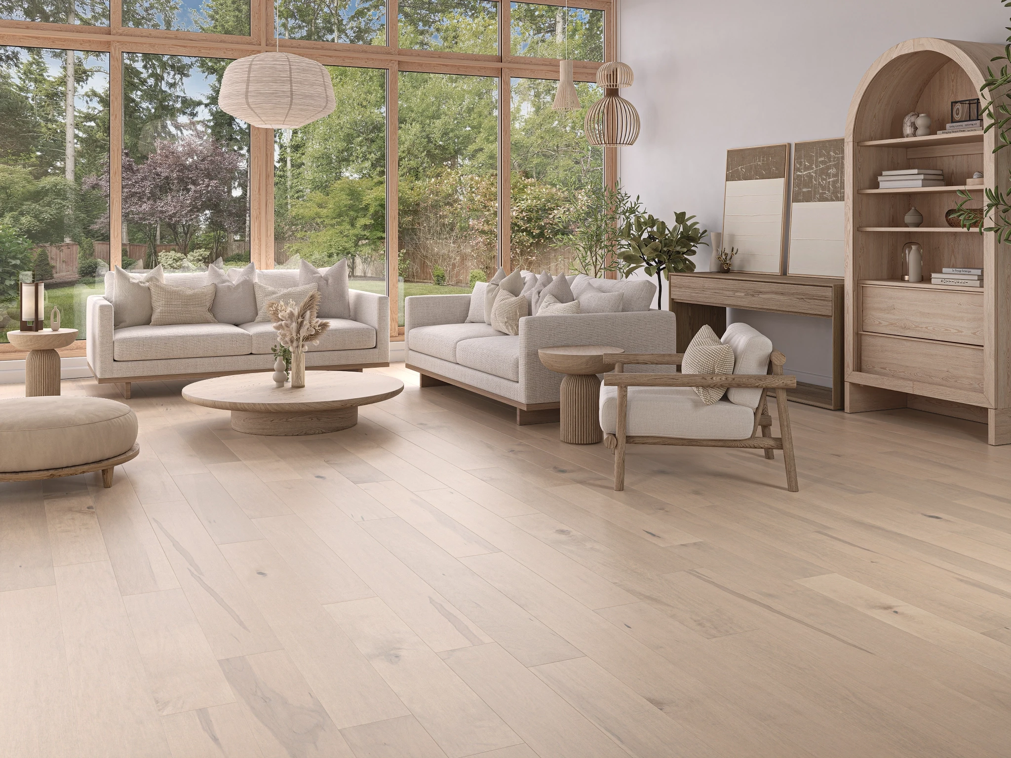 Maple Marble Character Smooth Satin Wood Floor Flooring visualization by Alexandra Hardwood Flooring