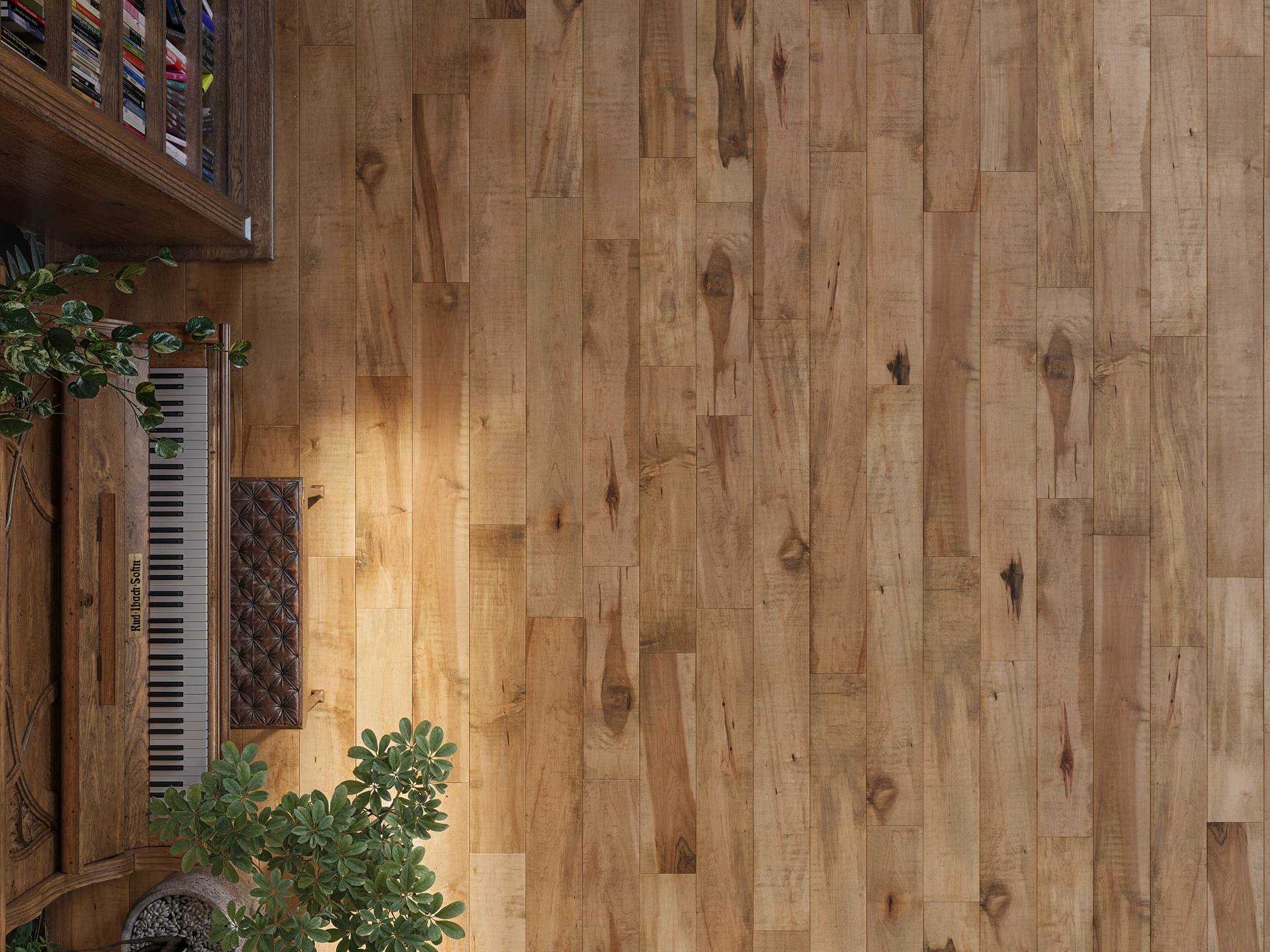 Richard Oiled Maple Wood Floor Flooring visualization by Planchers PG