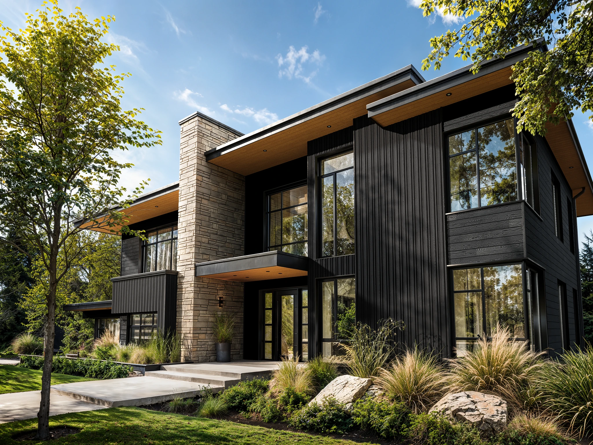 Visualisation de Envello Board & Batten+ Burnt Cedar Revêtement mural extérieur par Millboard
