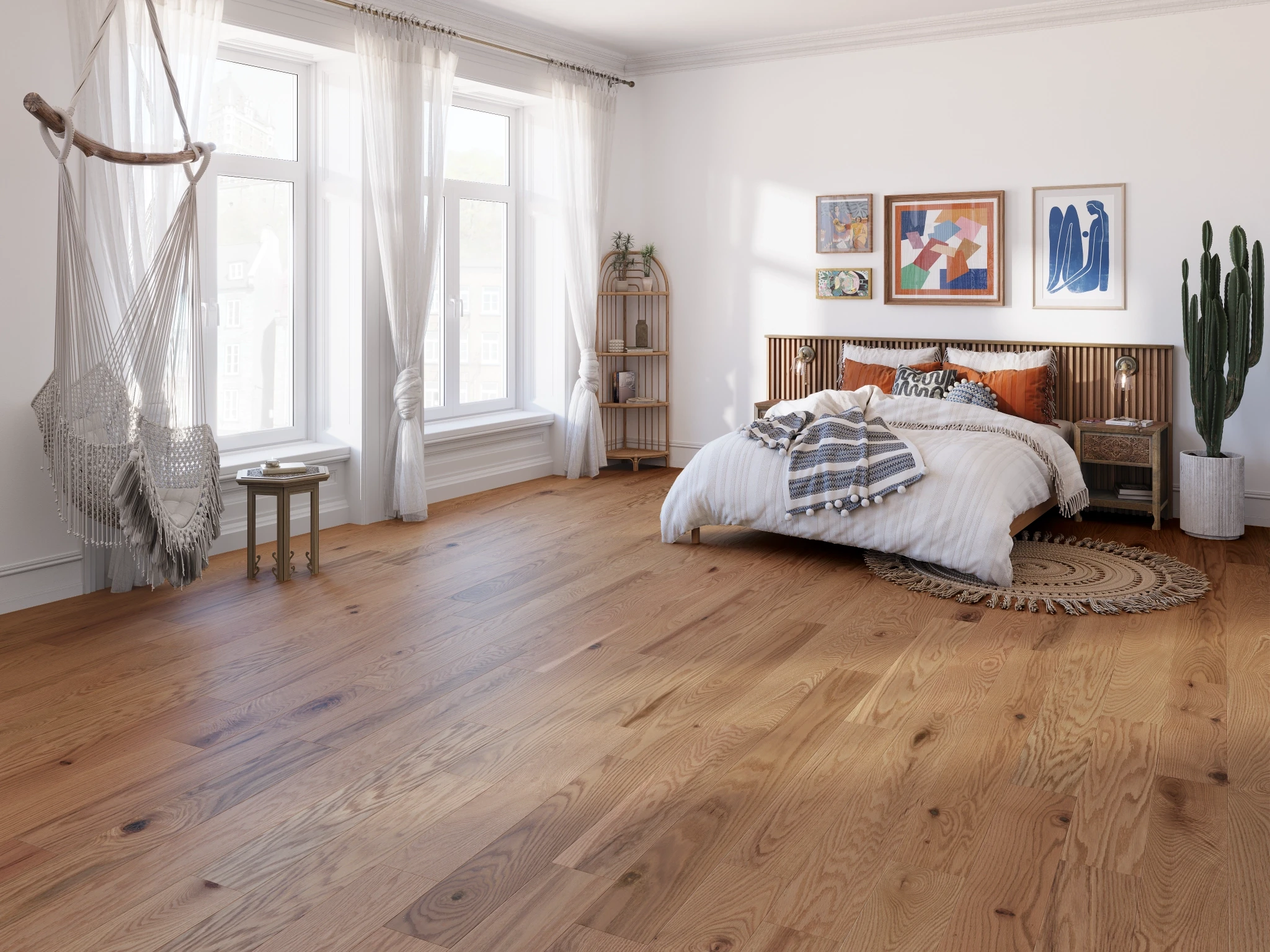 Visualisation de Chêne Greige Caractère Brossé Mat Revêtement de sol par Alexandra Hardwood Flooring