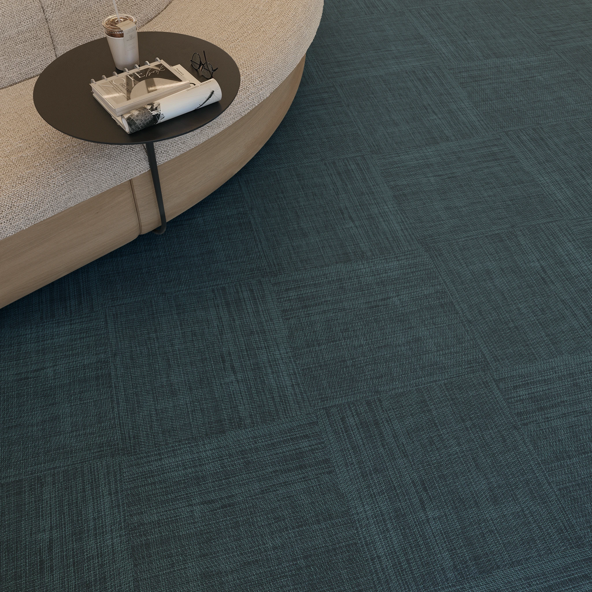 Visualisation de Axon Twill Square Blue Sapphire S217 Couvre-plancher intérieur par Urban Surfaces