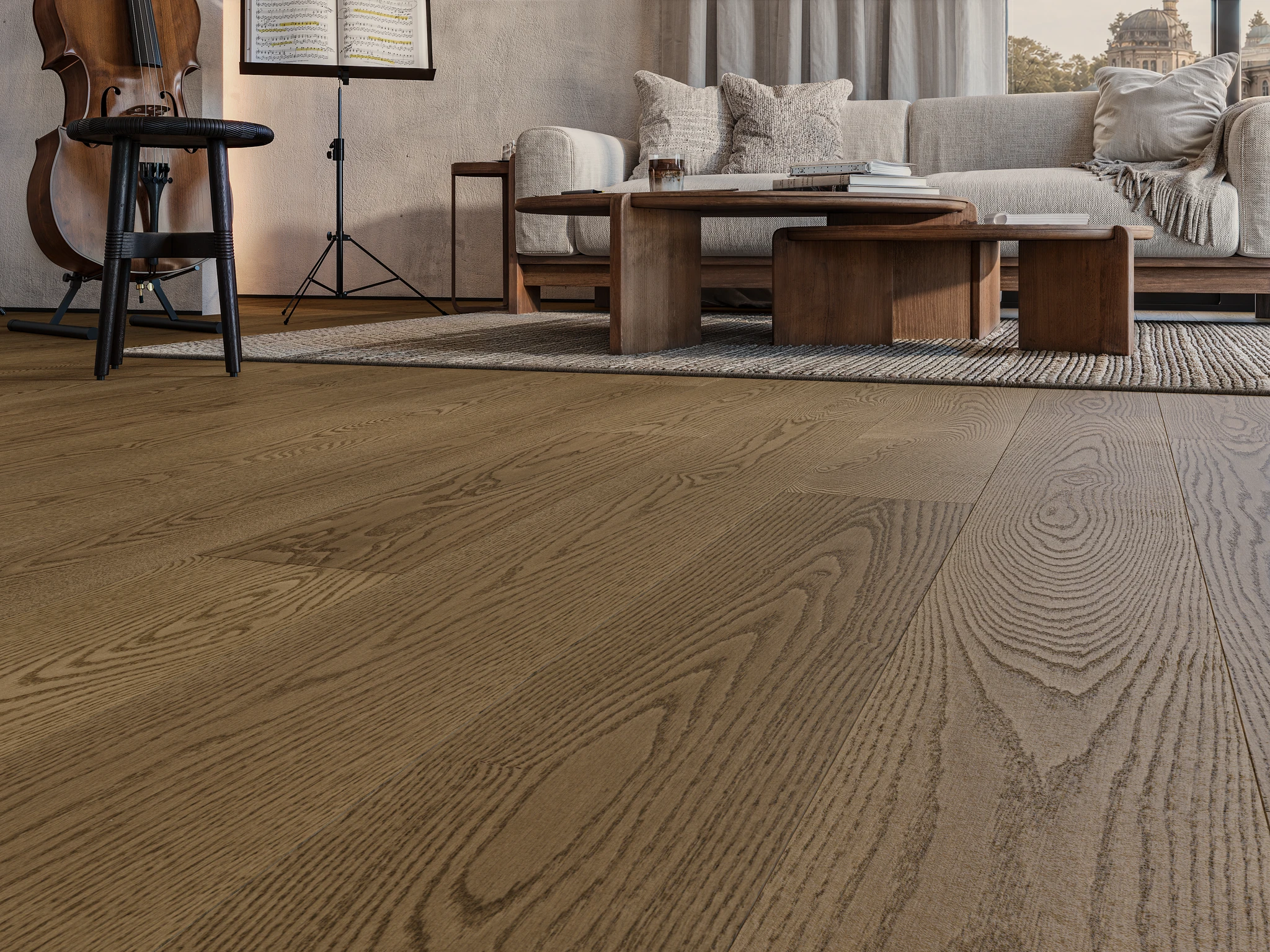 Visualisation de Chêne Chai Nuance Couvre-plancher intérieur par Preverco