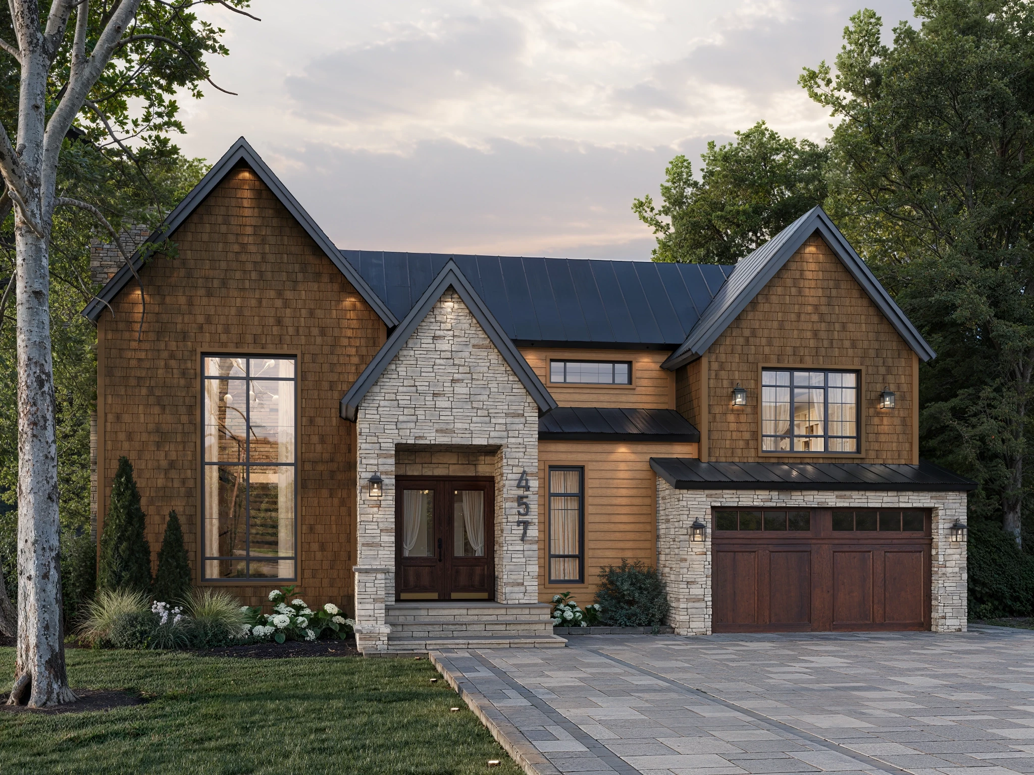 Lap Siding (8.25") Maple Wood Wall Cladding visualization by St-Laurent