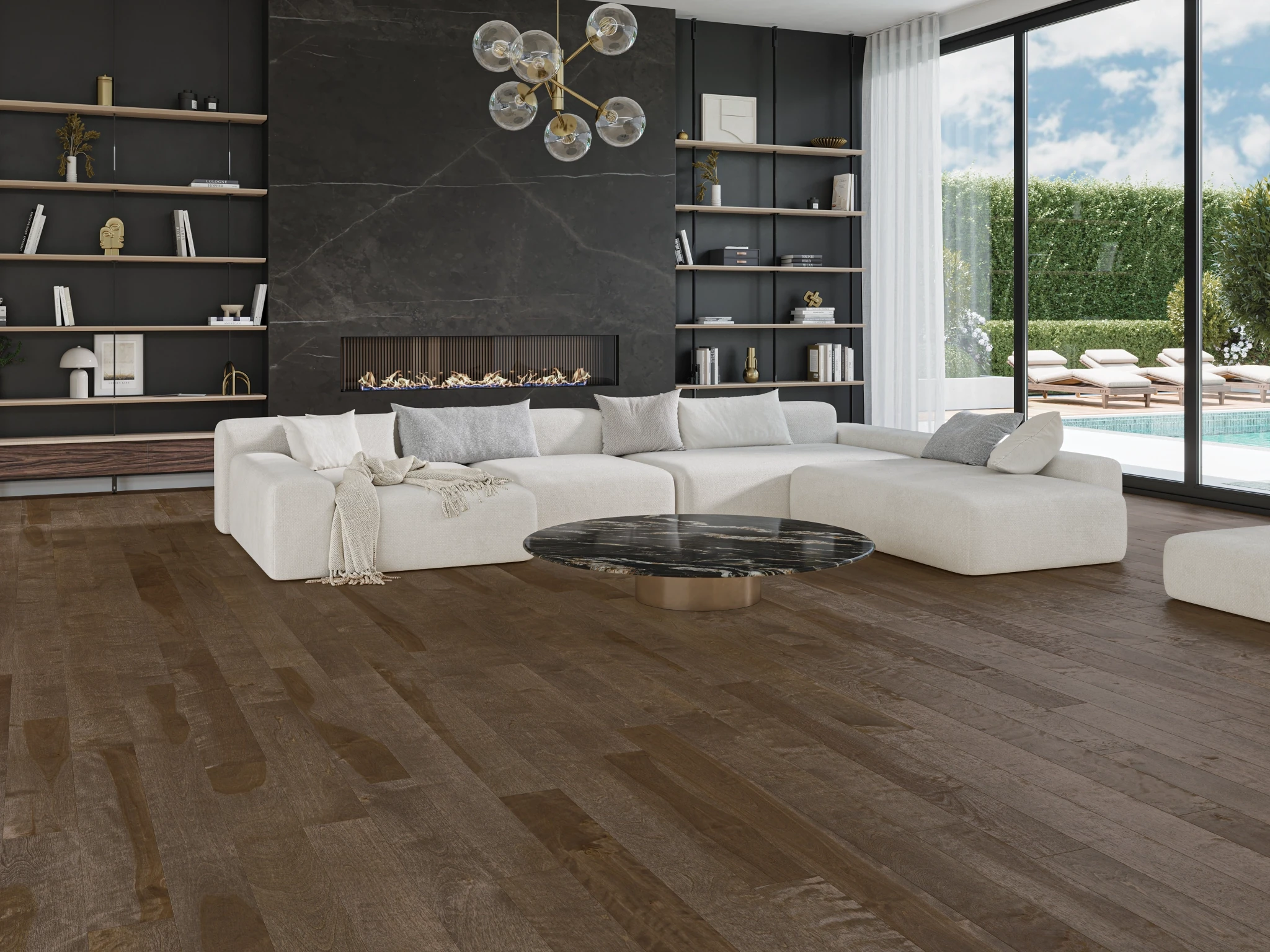 Birch Azure Select Smooth Satin Wood Floor Flooring visualization by Alexandra Hardwood Flooring