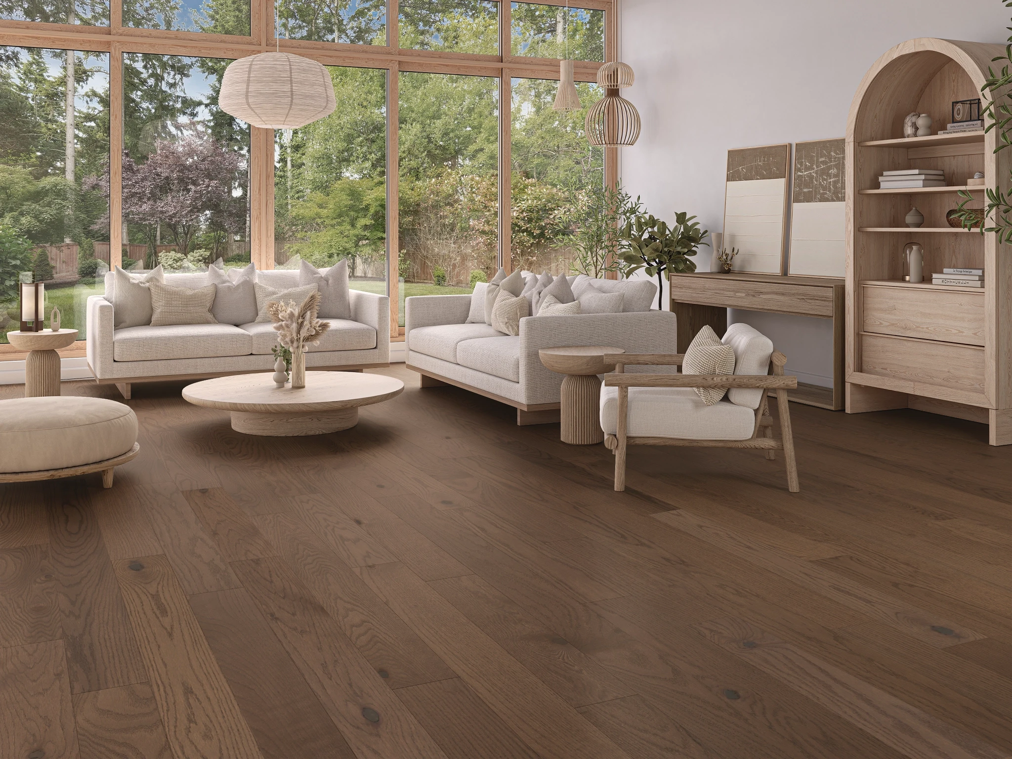 Oak Bisque Character Brushed Matte Wood Floor Flooring visualization by Alexandra Hardwood Flooring