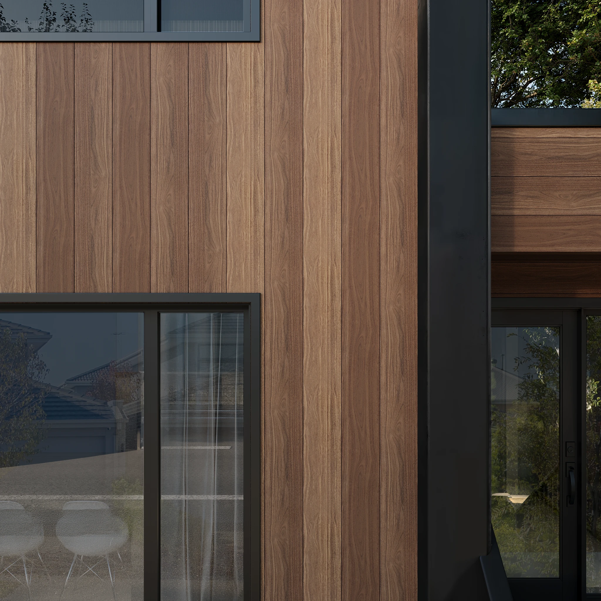 Rose Wood T-8 Plank Wall Wall Cladding visualization by Western States Metal Roofing