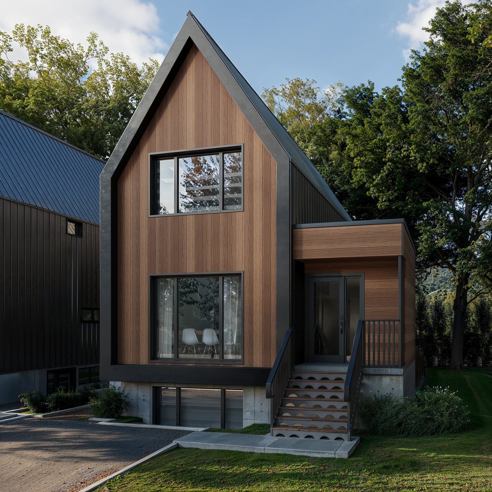 Rose Wood T-8 Plank Wall Wall Cladding visualization by Western States Metal Roofing