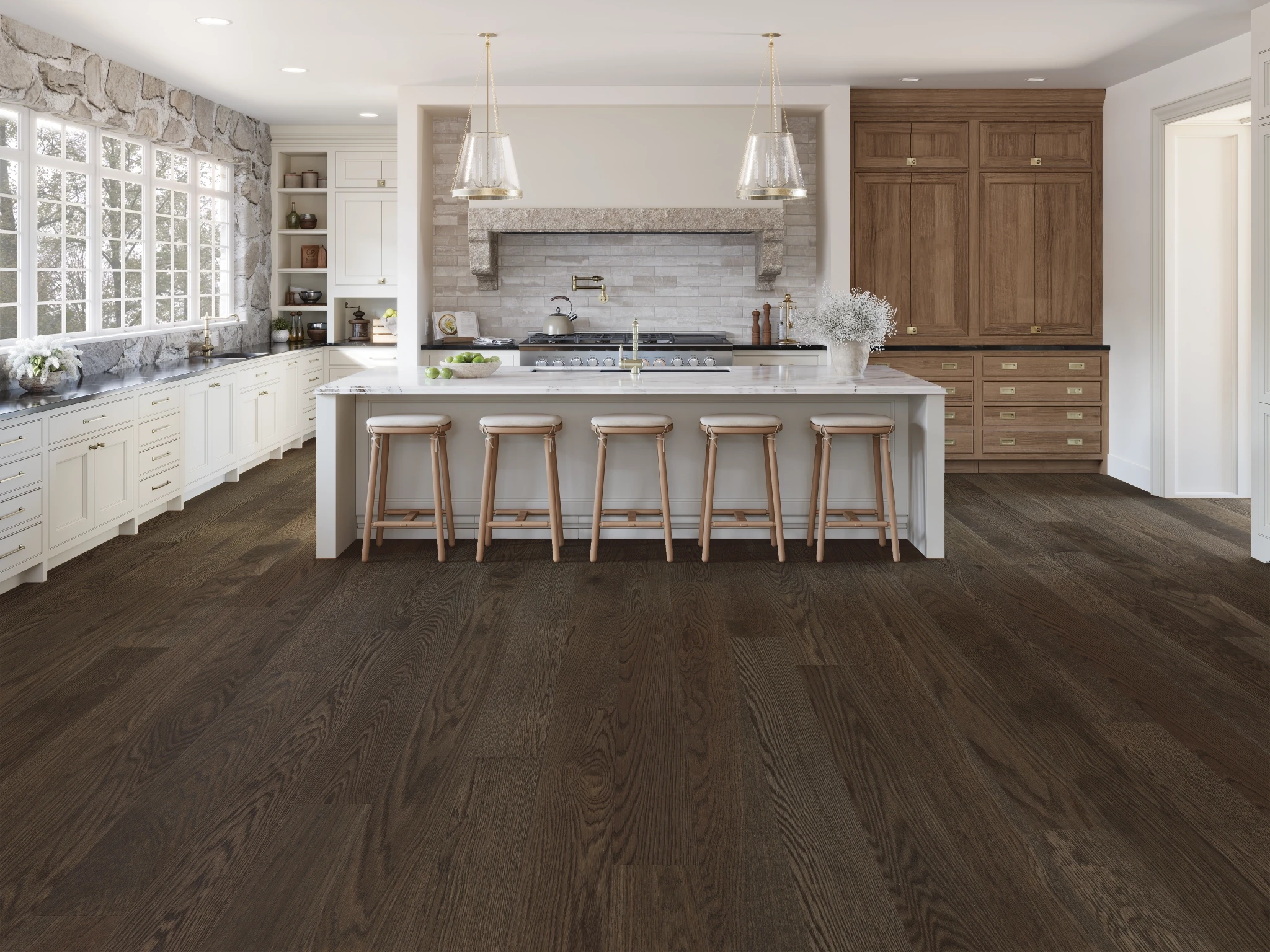 White Oak Lava Select Brushed Matte Wood Floor Flooring visualization by Alexandra Hardwood Flooring