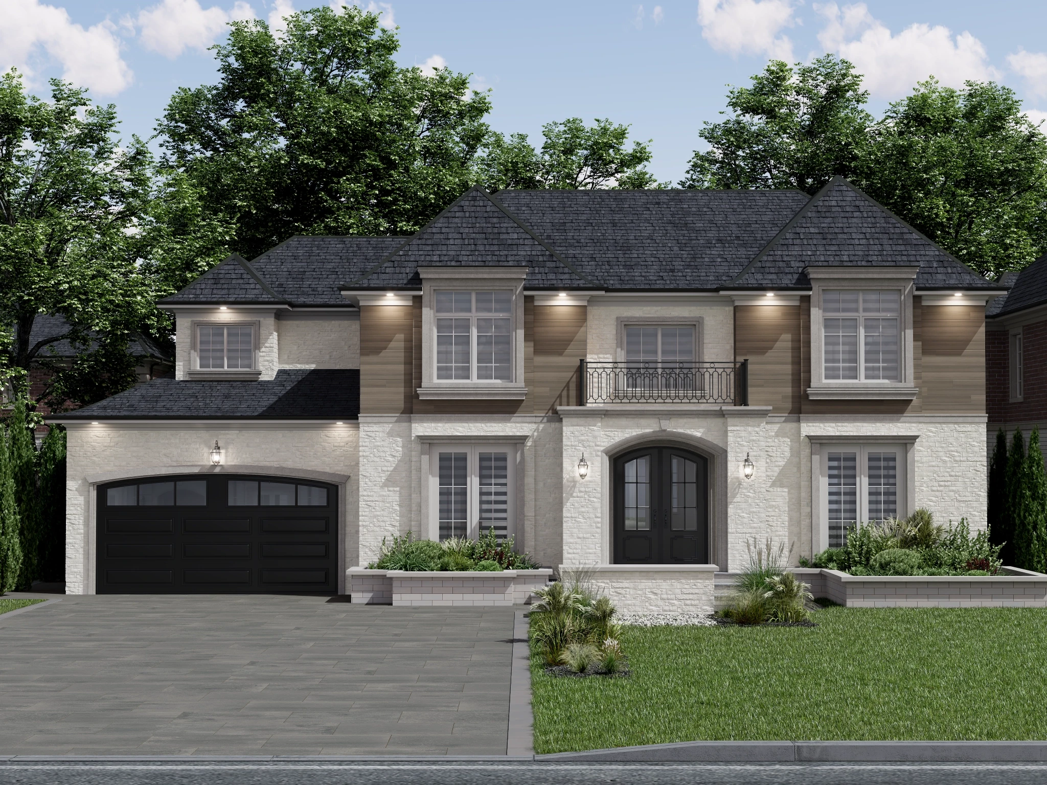 Lorado - Icy Grey Concrete Masonry Wall Exterior Wall Cladding visualization by Rinox