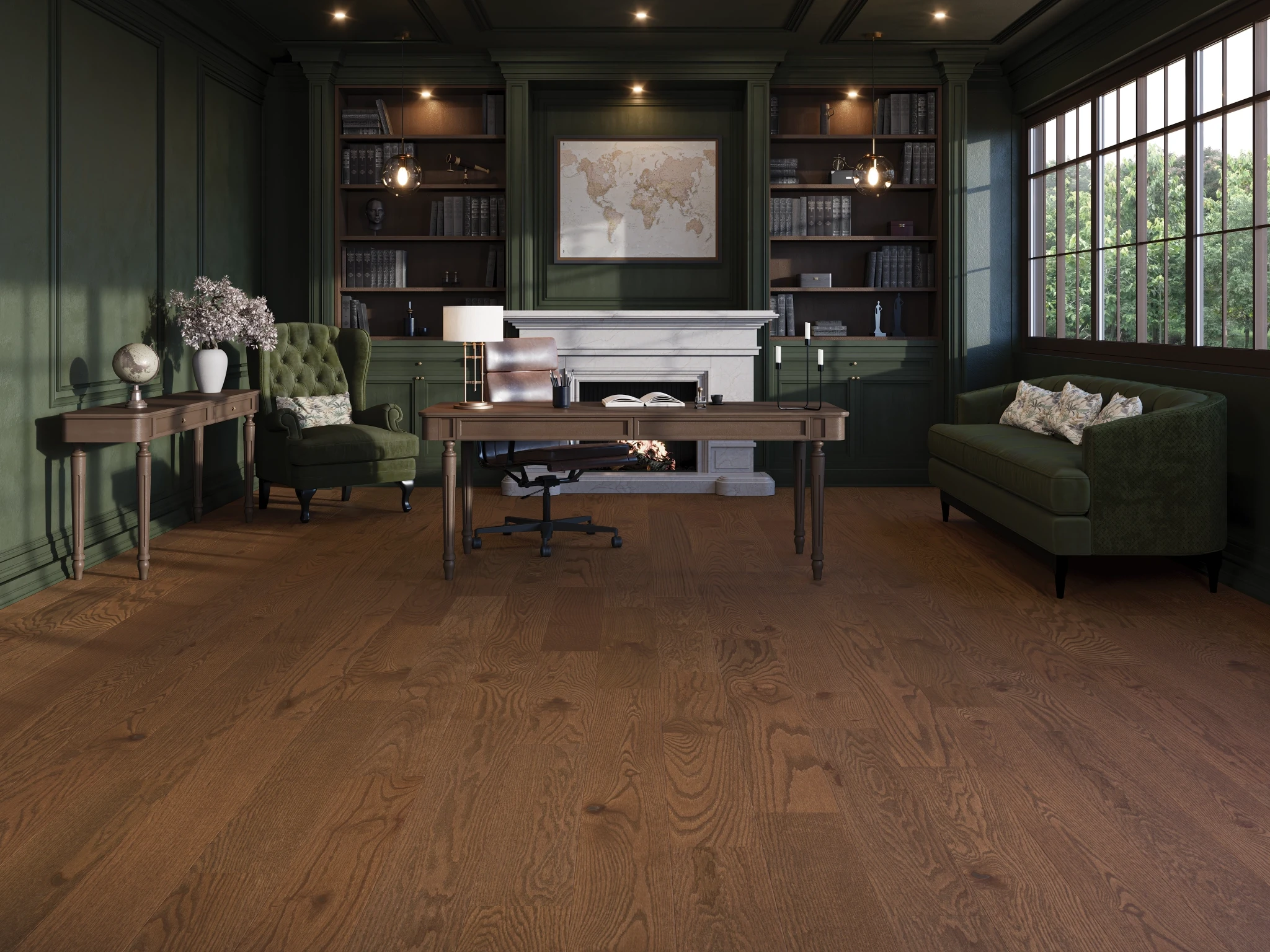 Visualisation de Chêne Acorn Caractère Lisse Satin Revêtement de sol par Alexandra Hardwood Flooring