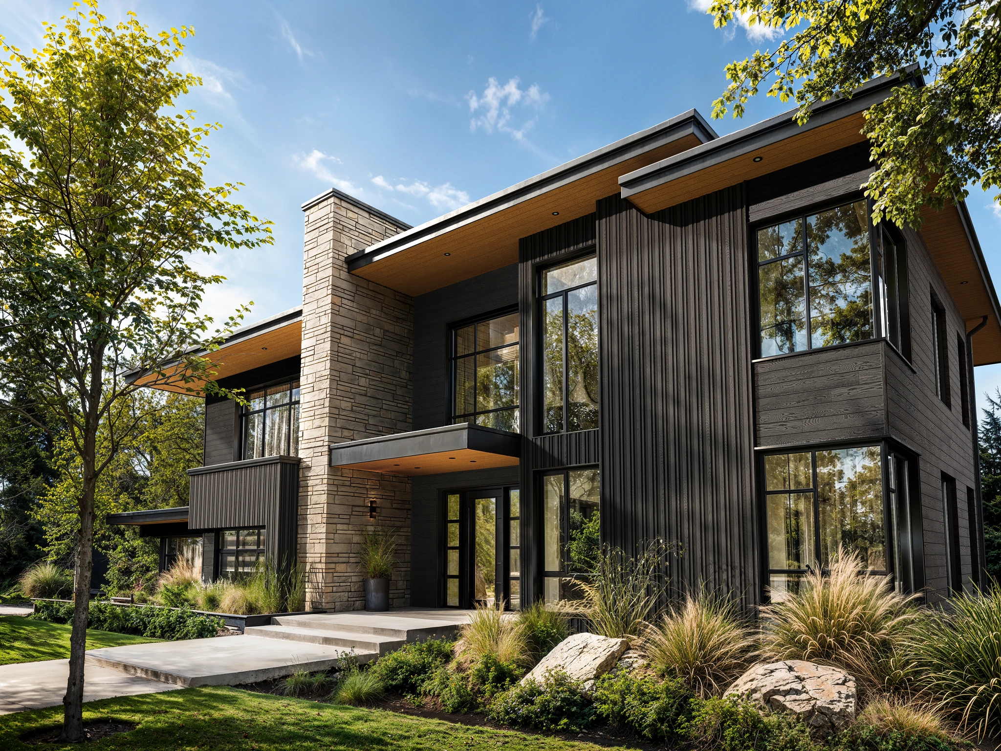 Visualisation de Envello Shadow Line+ Ebony Grey Revêtement mural extérieur par Millboard