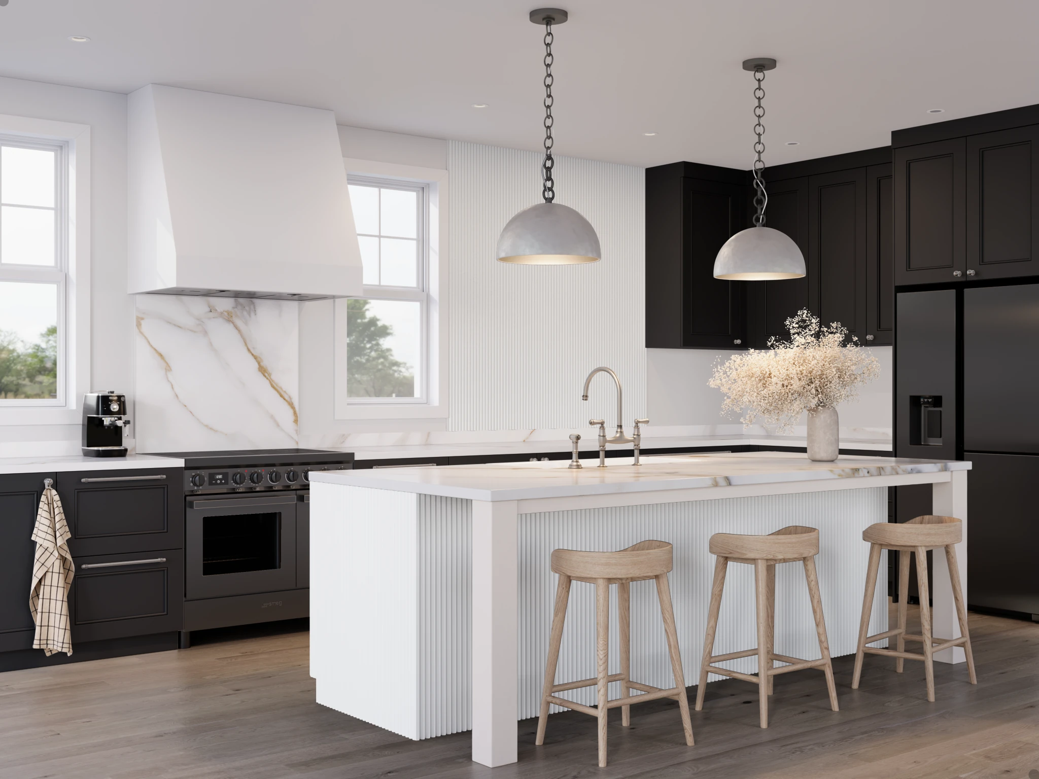 Wall Profile (profile 2200) White 734 Cabinets visualization by Sublime