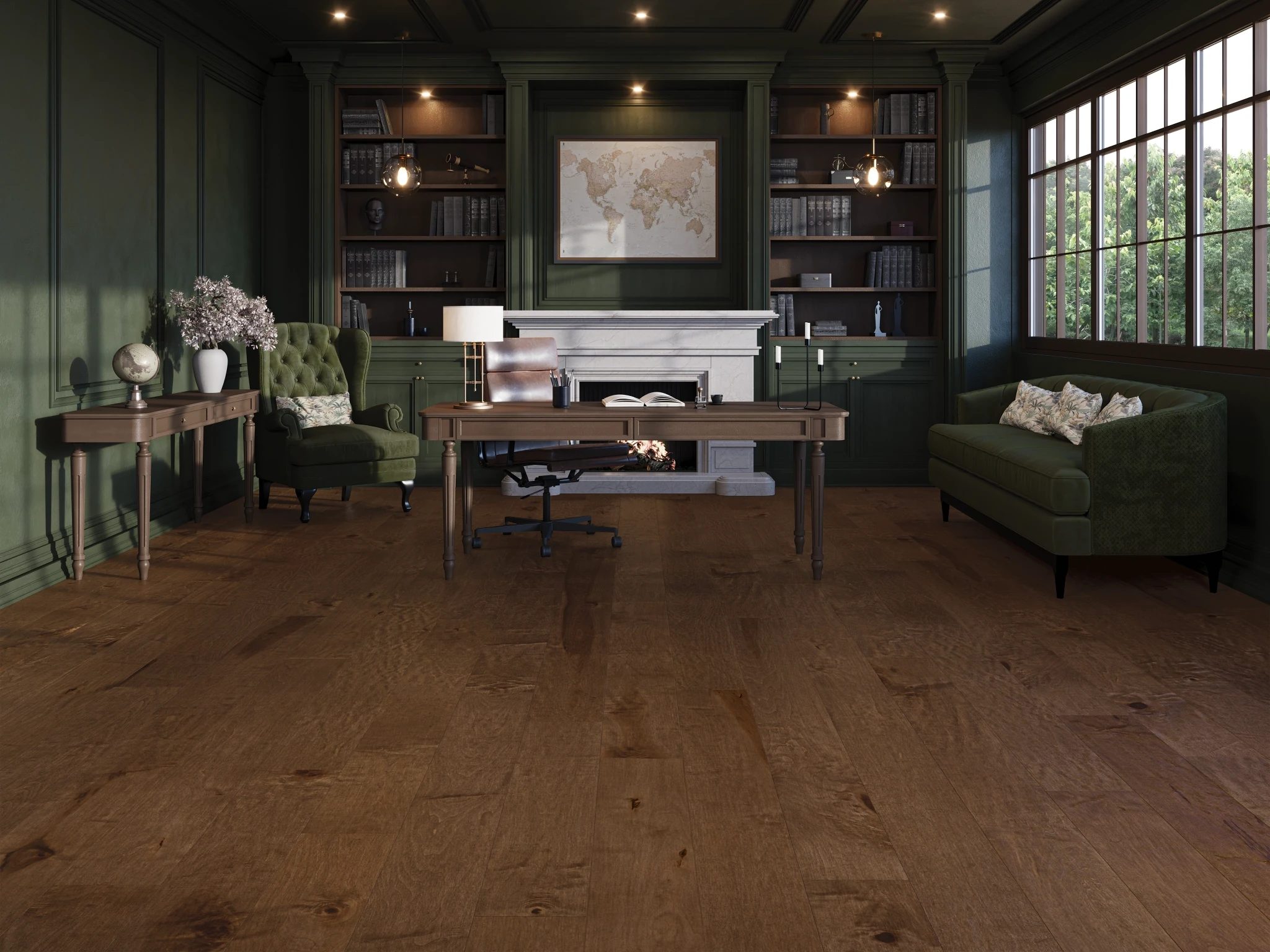 Visualisation de Érable Nomad Caractère Lisse Satin Revêtement de sol par Alexandra Hardwood Flooring