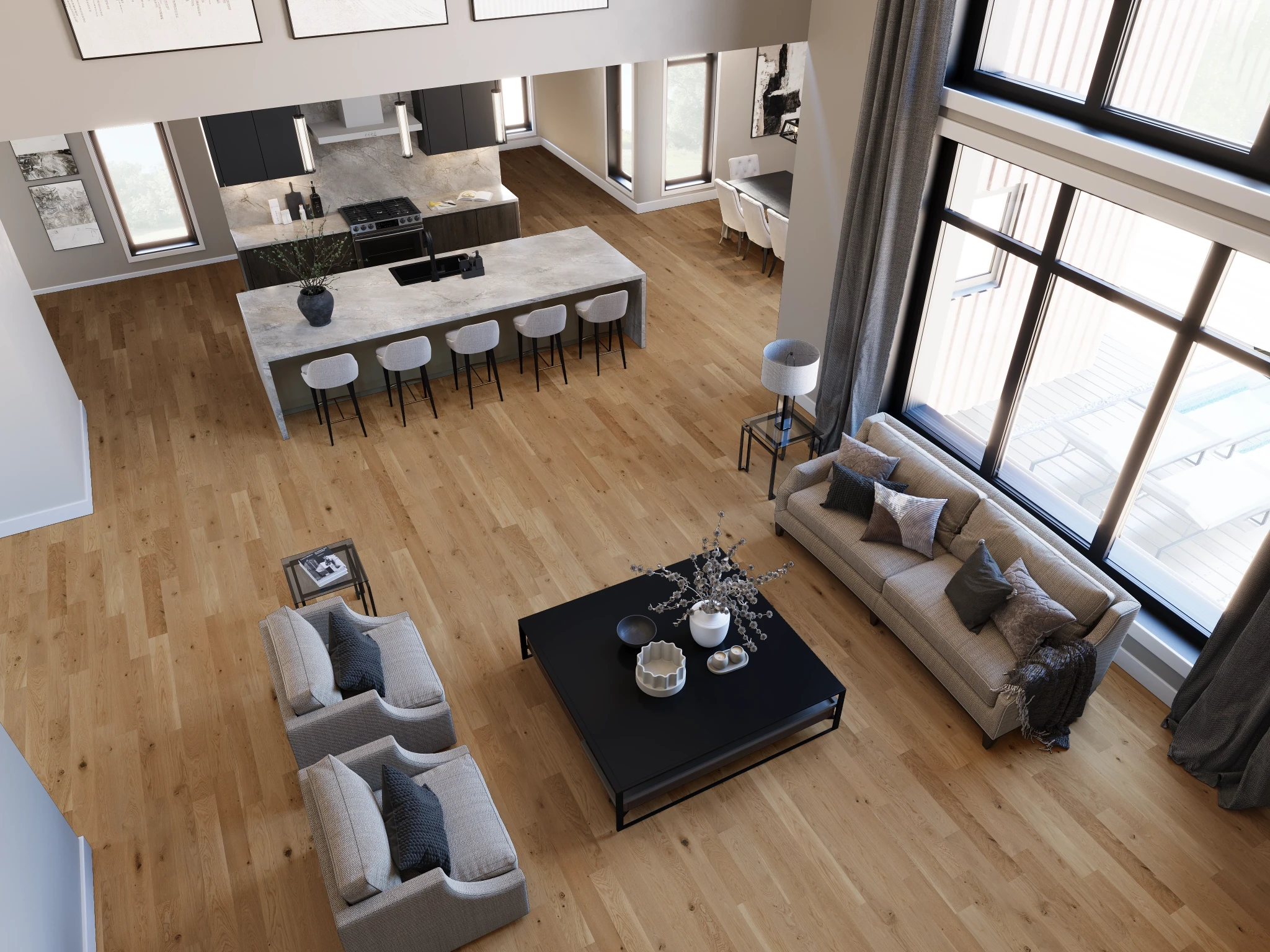 White Oak Natural Variation With Knots Wood Floor Flooring visualization by Preverco