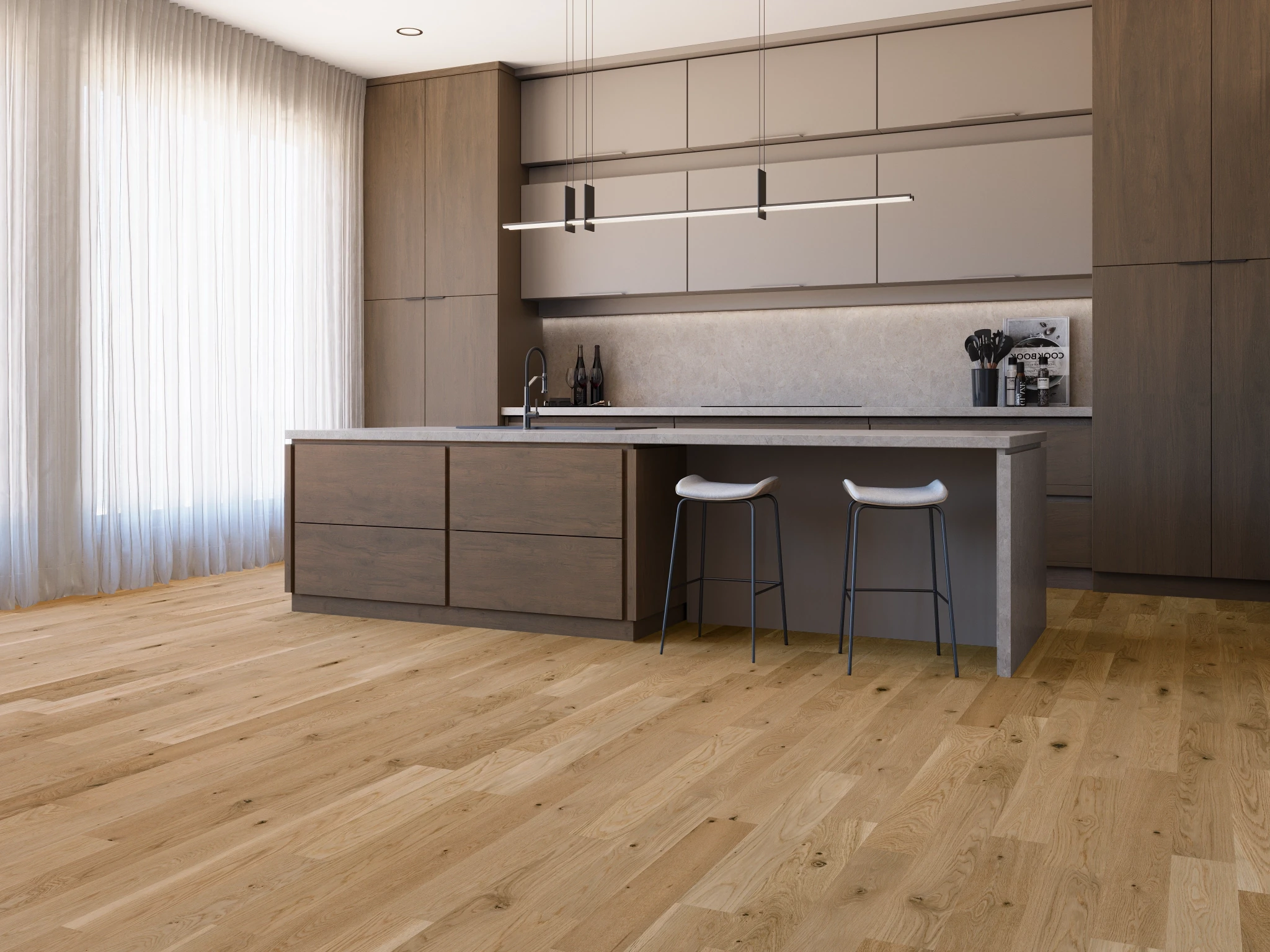 White Oak Natural Variation With Knots Wood Floor Flooring visualization by Preverco