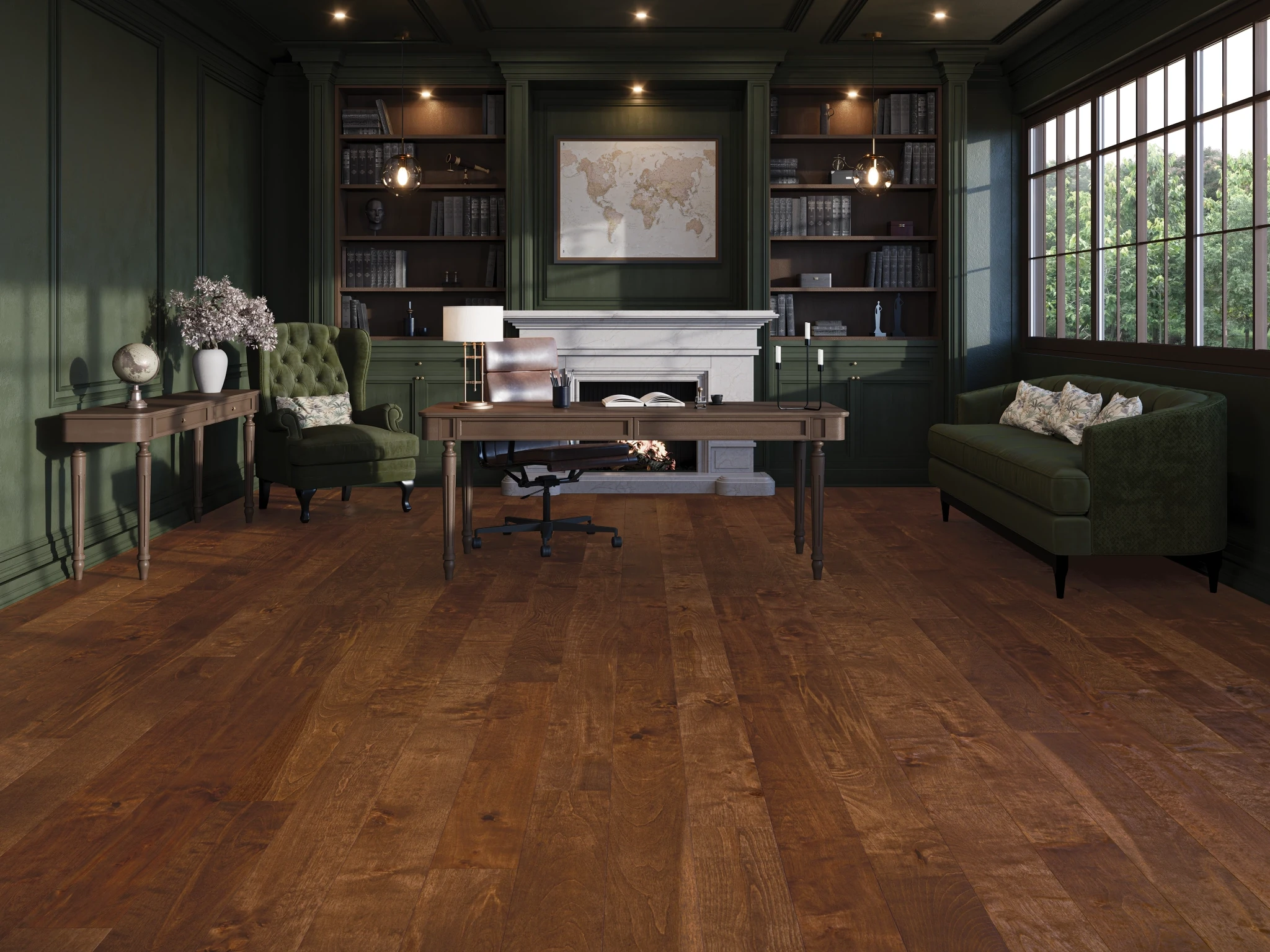 Birch Saffron Character Smooth Satin Wood Floor Flooring visualization by Alexandra Hardwood Flooring