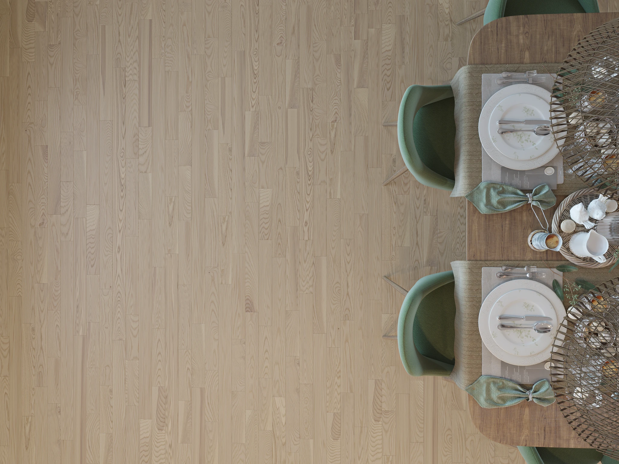 Haka Matte Ash Wood Floor Flooring visualization by Planchers PG