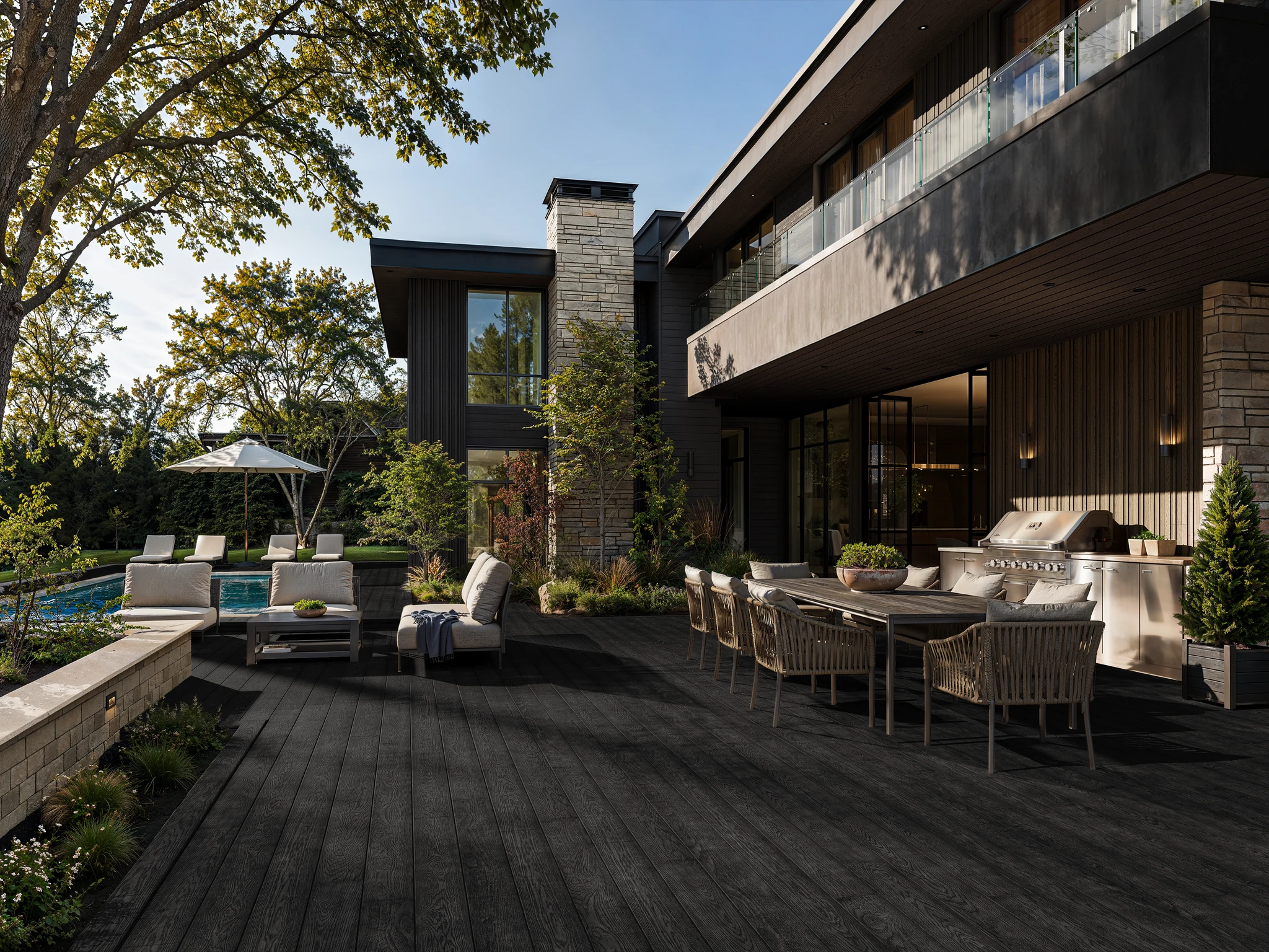Visualisation de Enchanced Grain Burnt Cedar Revêtement de sol extérieur par Millboard