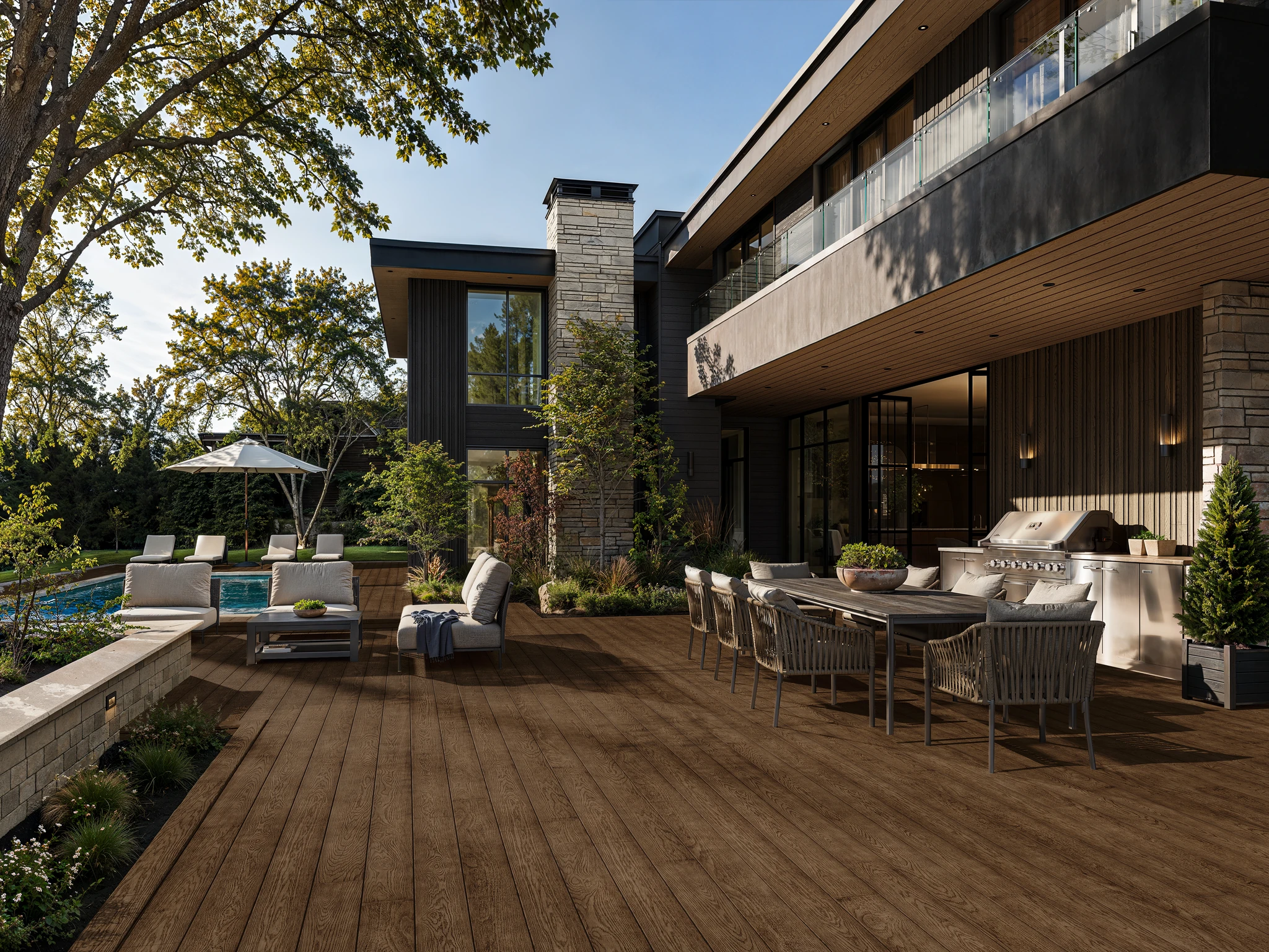 Visualisation de Enchanced Grain Coppered Oak Revêtement de sol extérieur par Millboard