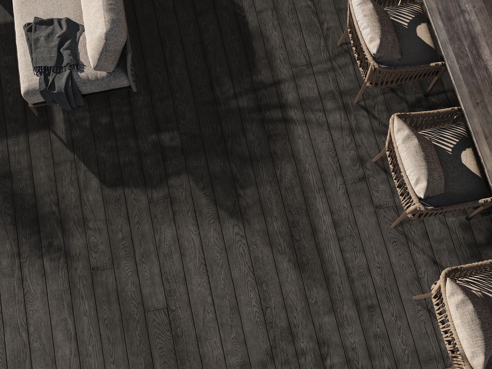 Visualisation de Enchanced Grain Ebony Grey Revêtement de sol extérieur par Millboard
