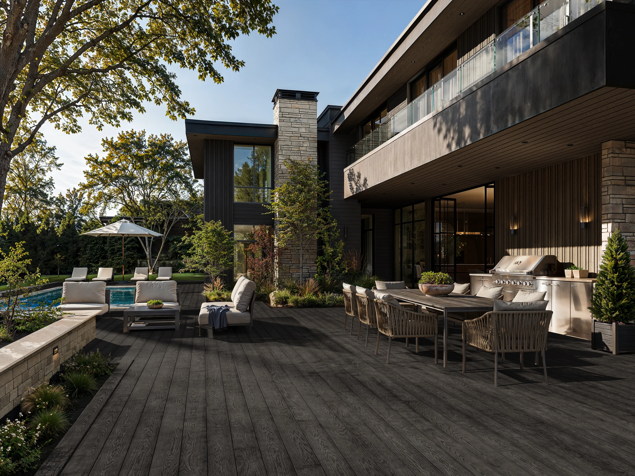 Visualisation de Enchanced Grain Ebony Grey Revêtement de sol extérieur par Millboard