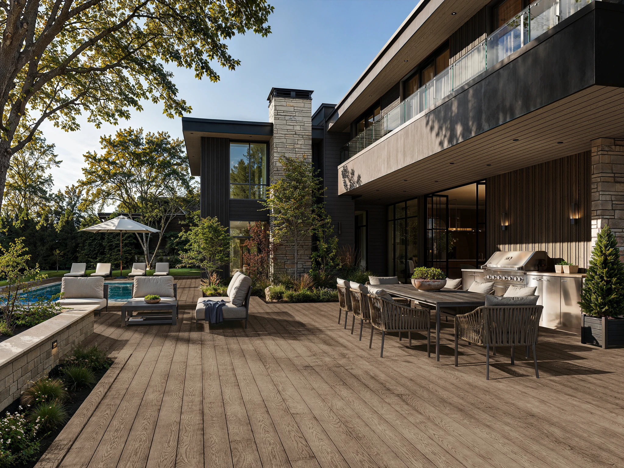 Visualisation de Enchanced Grain Golden Oak Revêtement de sol extérieur par Millboard