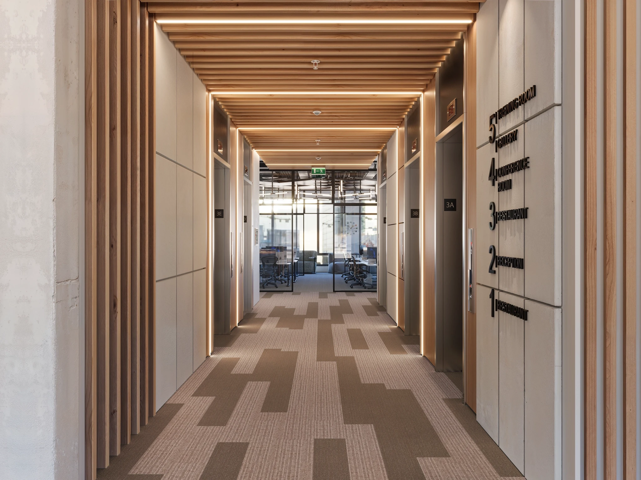 Textile 40239 Dolce 40085 Modular Carpet Flooring visualization by Venture Carpets