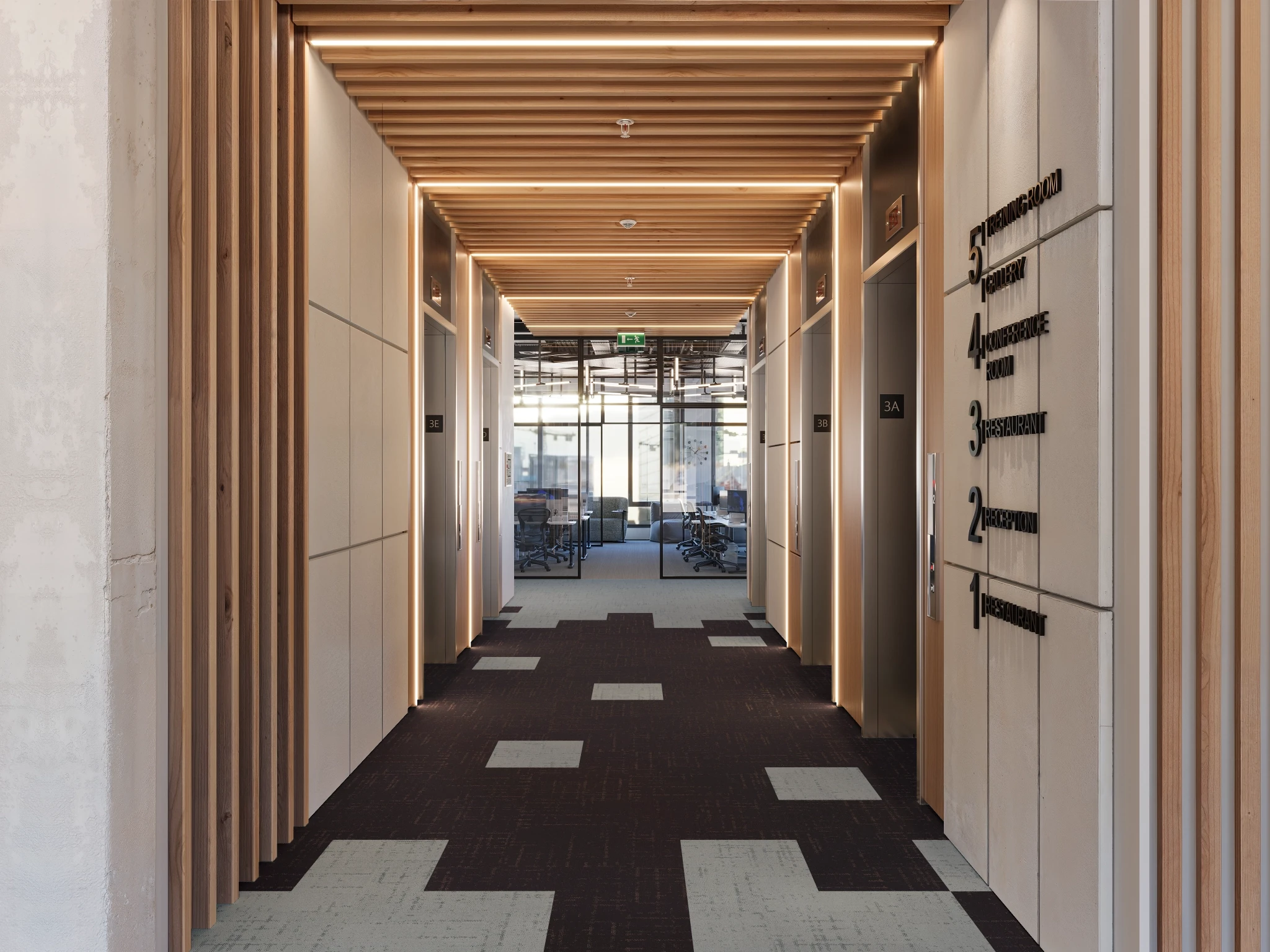 Celeste 40261 Noyau 50335 Modular Carpet Flooring visualization by Venture Carpets
