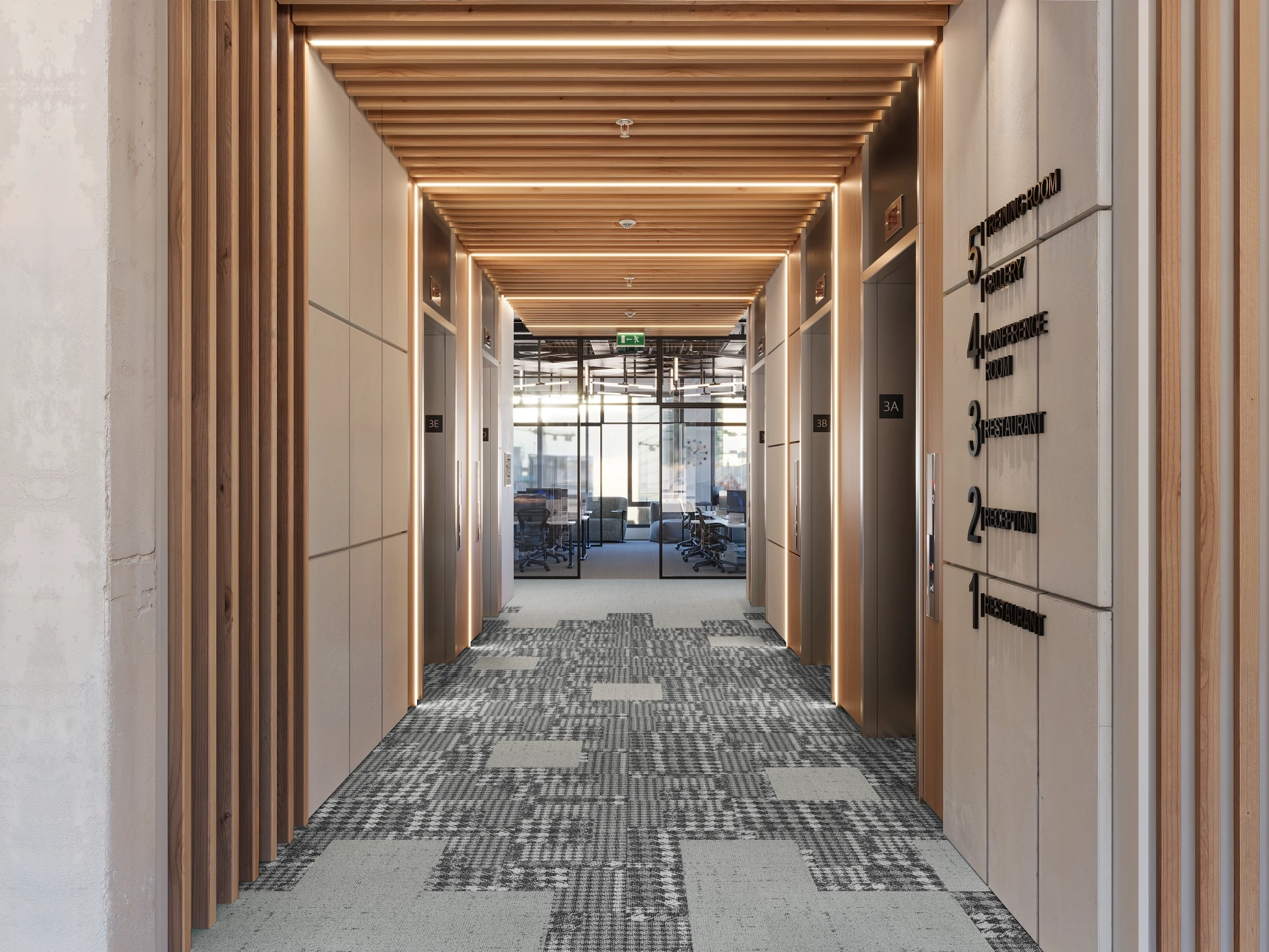 Pied de poule 40237 Karl 75224 Modular Carpet Flooring visualization by Venture Carpets