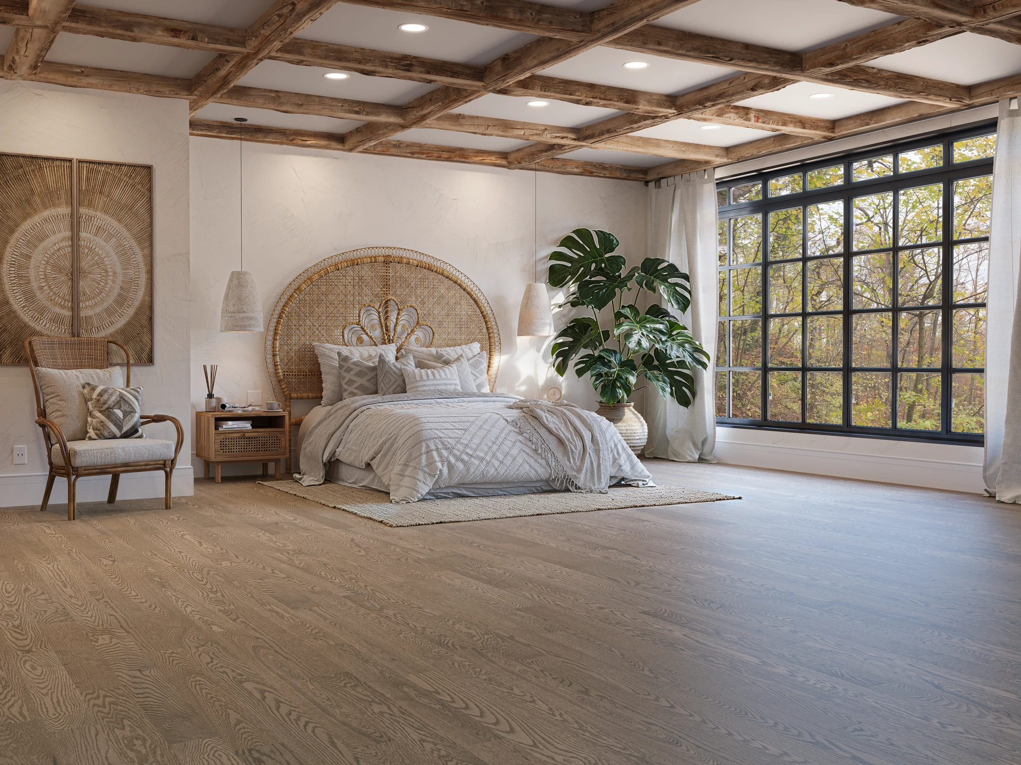 Beauceville Satin Red Oak Wood Floor Flooring visualization by Planchers PG
