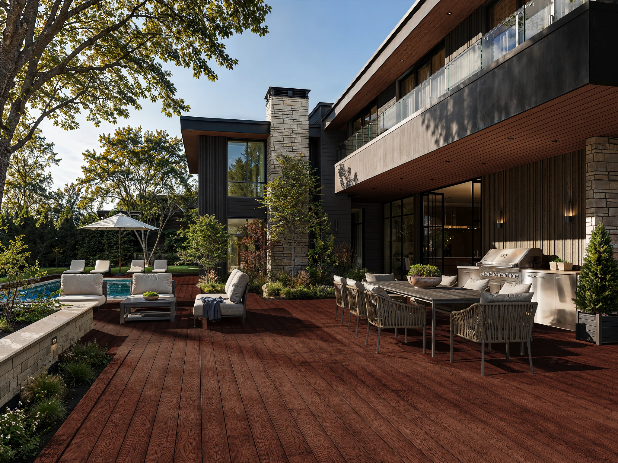 Visualisation de Enchanced Grain Jarrah Revêtement de sol extérieur par Millboard