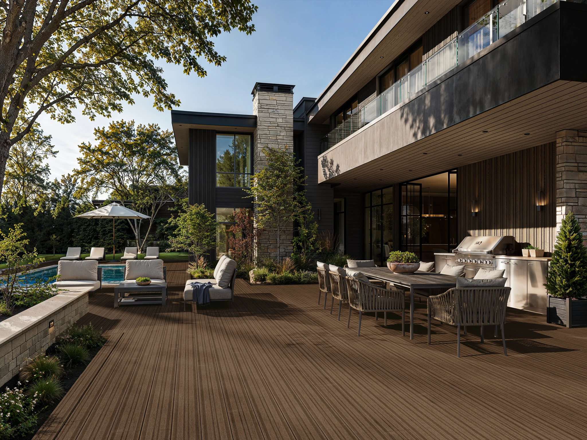 Visualisation de Lasta Grip Coppered Oak Revêtement de sol extérieur par Millboard