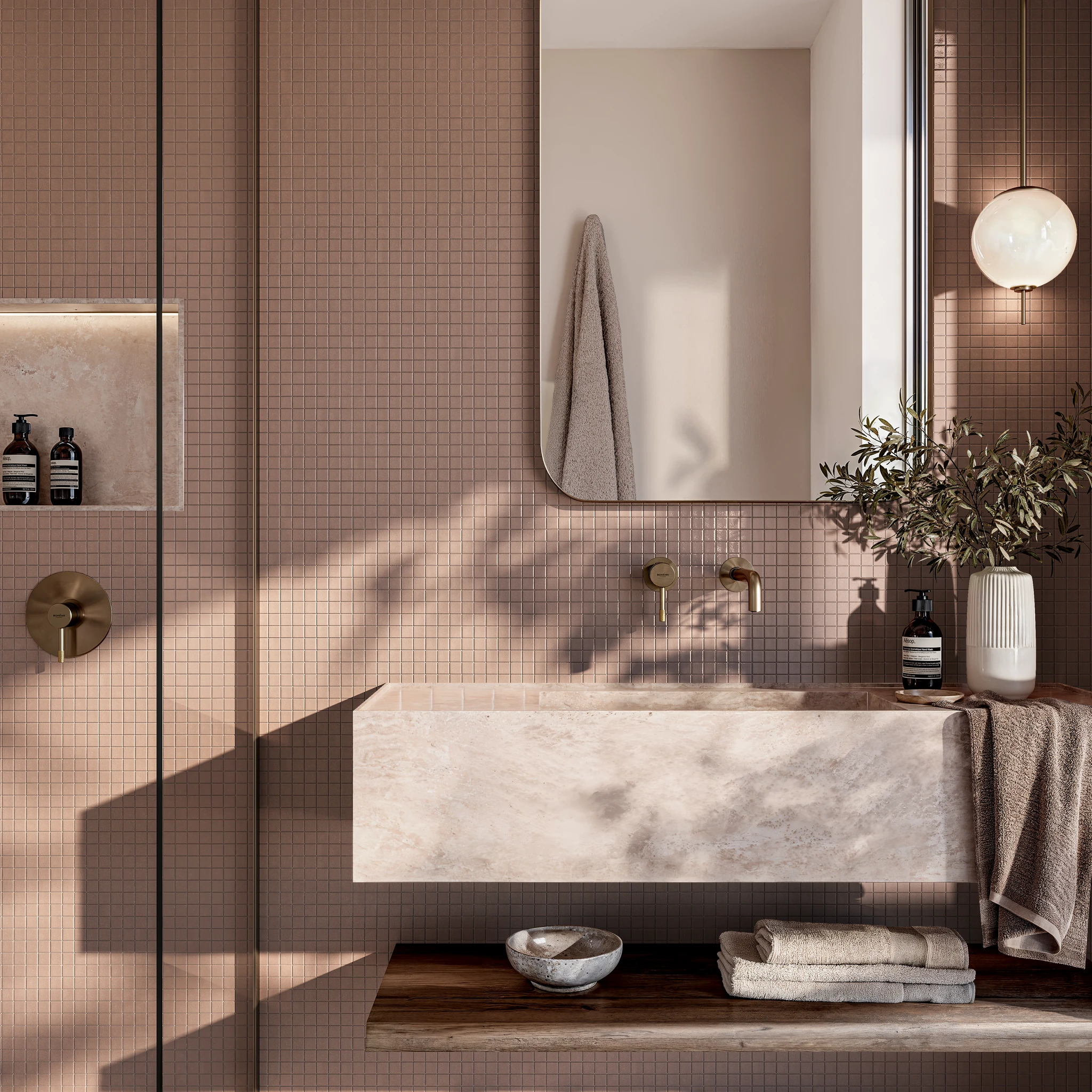 Visualisation de Cubix Toffee 1x1 Couvre-plancher intérieur par Ceragres