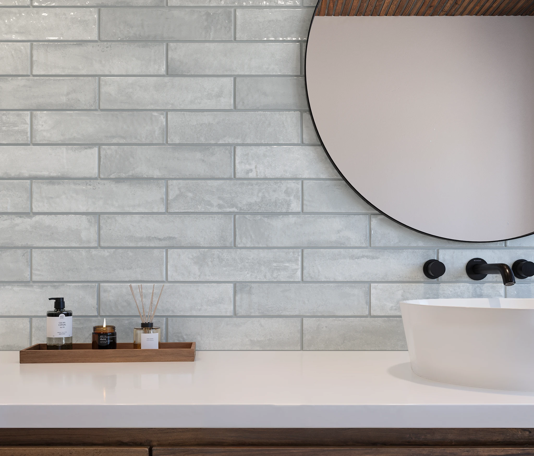 Visualisation de MILE®stone 4Earth Moon Stagger 50% Revêtement mural par MILE®stone