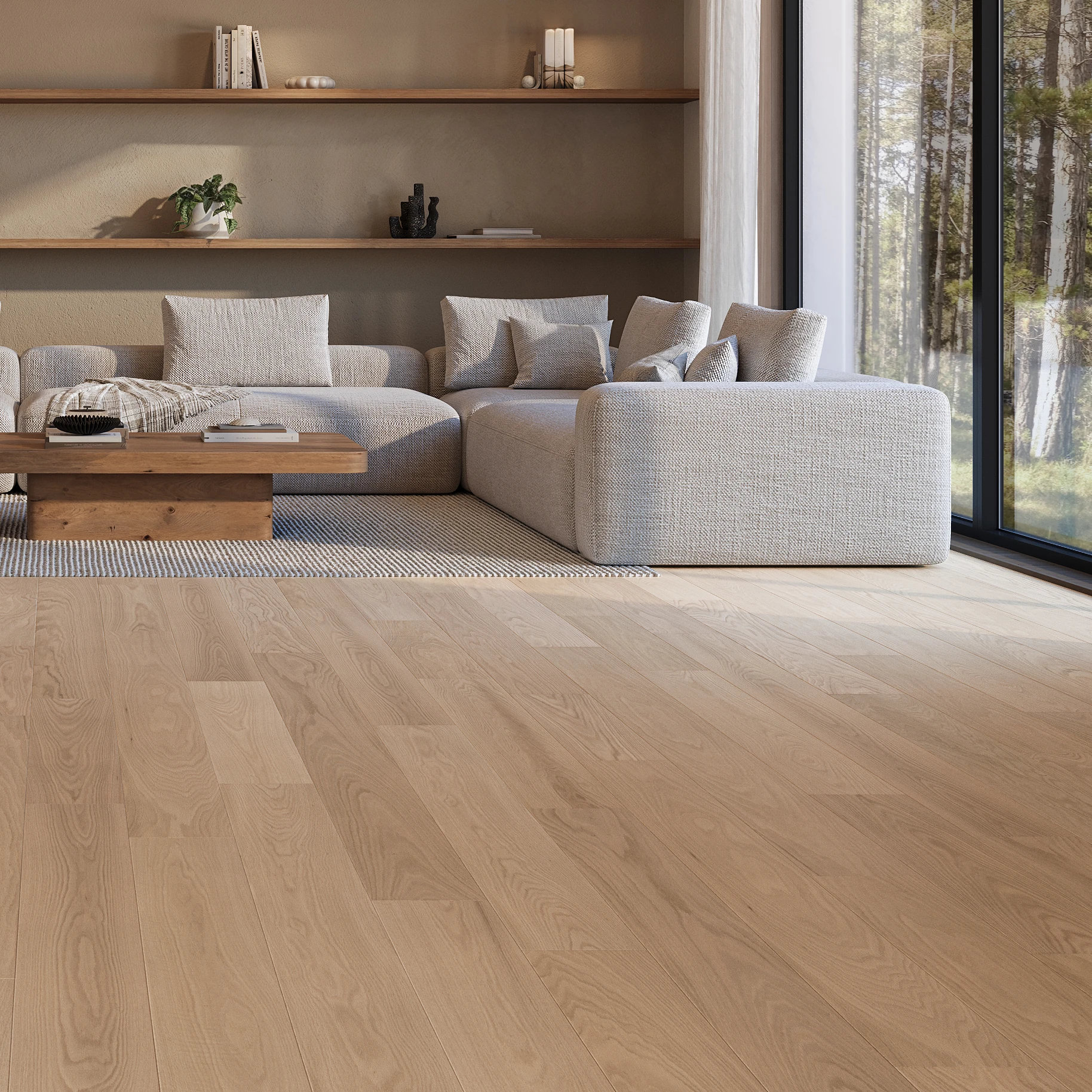 Visualisation de Designer Red Oak - Modern Loft 7" Couvre-plancher intérieur par Denali Hardwood Floors