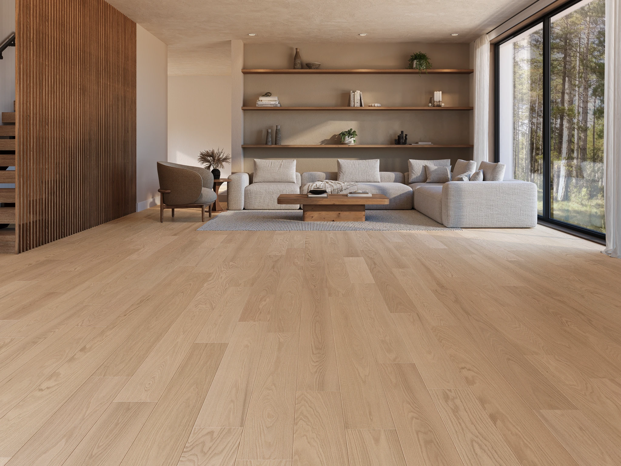 Designer Red Oak - Modern Loft 7" Wood Floor Indoor Flooring visualization by Denali Hardwood Floors