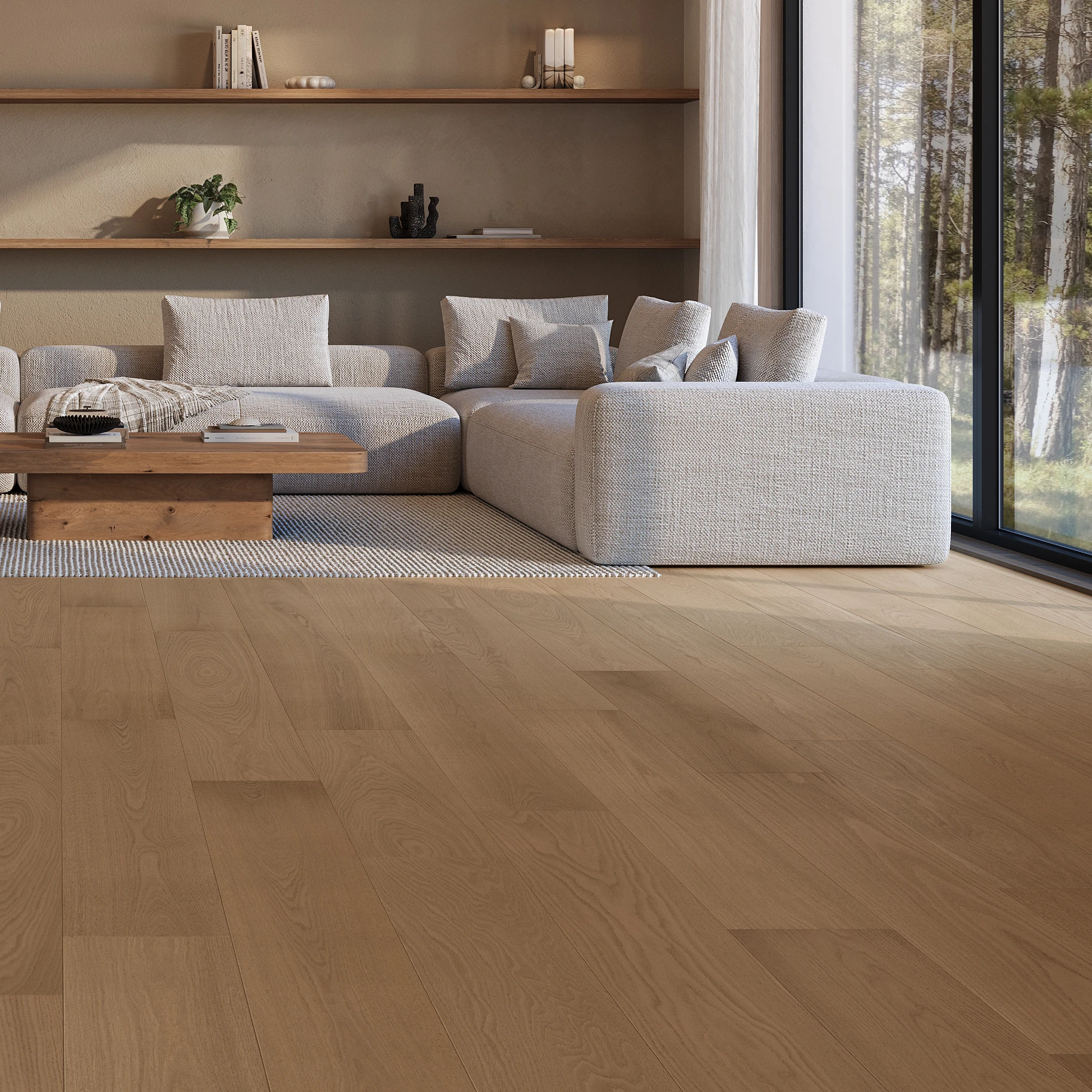 Eterna American Oak - Aura 9.5" Wood Floor Indoor Flooring visualization by Denali Hardwood Floors