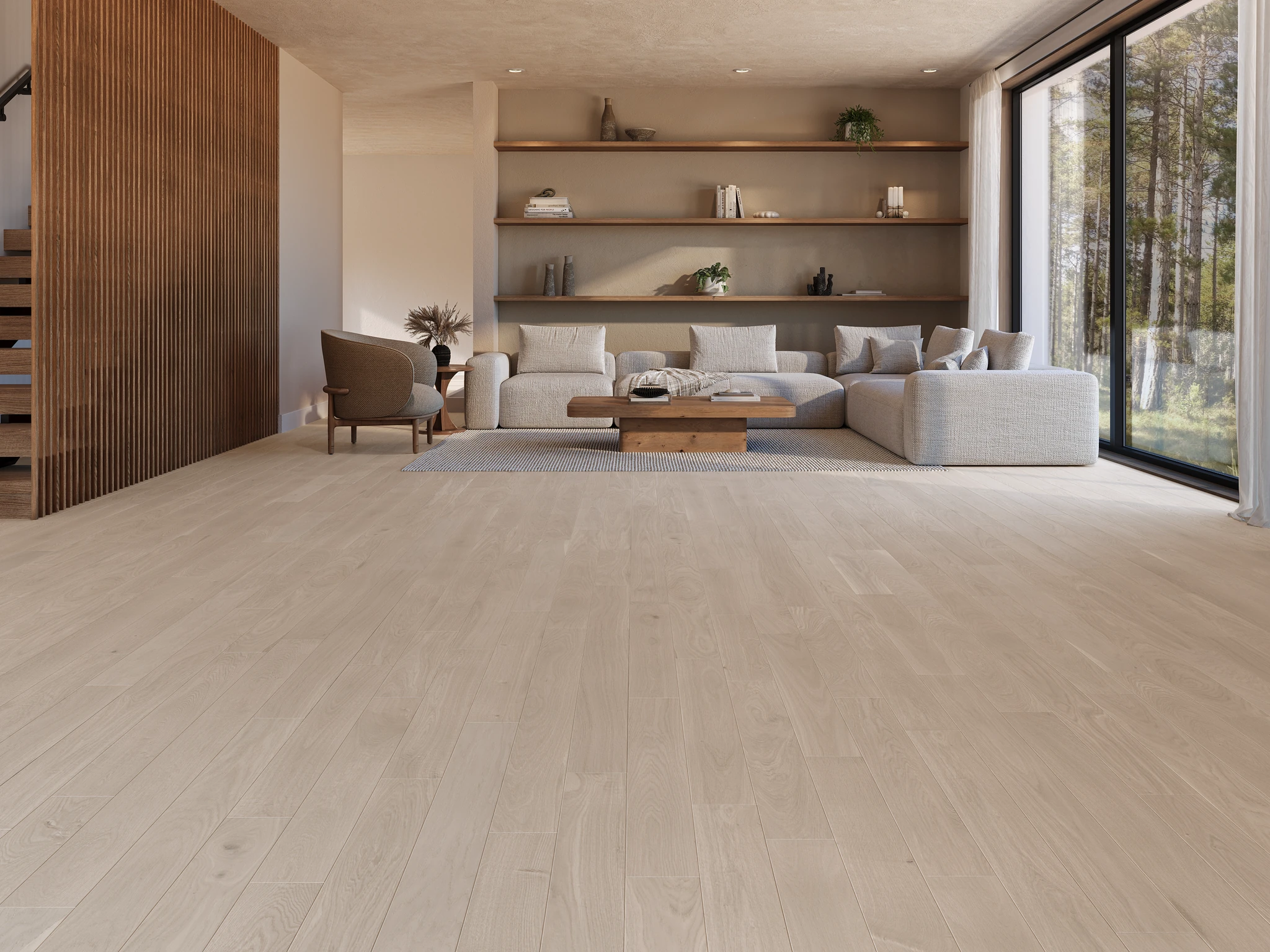 The Five European Oak - Veil 5" Wood Floor Indoor Flooring visualization by Denali Hardwood Floors