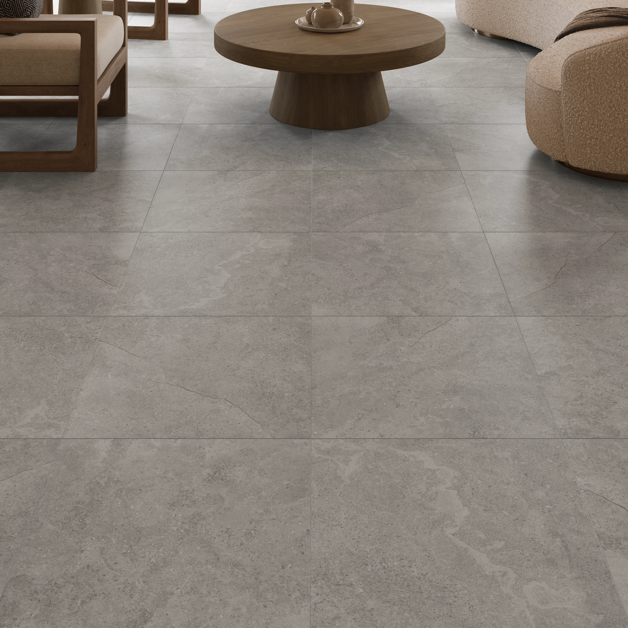 Borgogna Grey 24x24 Porcelain Tile Indoor Flooring visualization by Ceragres