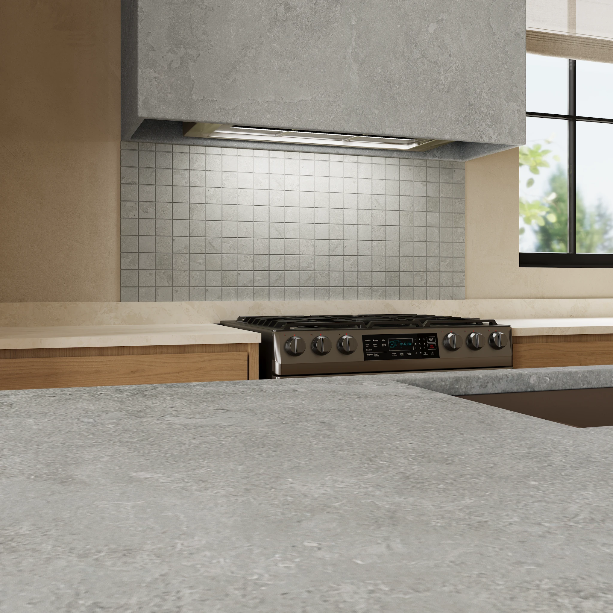 Visualisation de Ecostone Fossil Cross Cut Mate (32x96) Revêtement de sol par MILE®stone