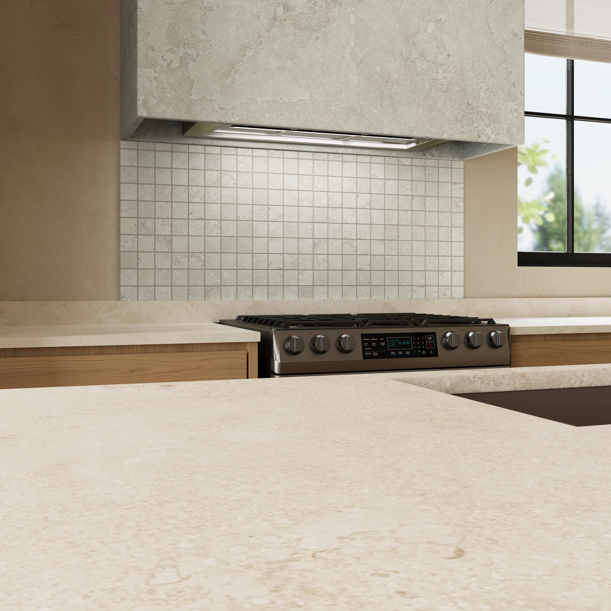 Visualisation de Ecostone Mist Cross Cut Mate (2x2) Revêtement de sol par MILE®stone