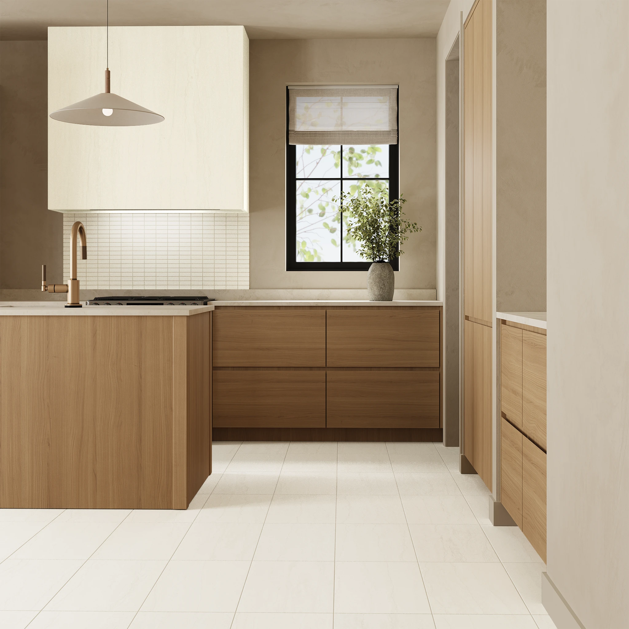 Ecostone Fog Vein Cut Matte (12x24) Porcelain Tile Flooring visualization by MILE®stone