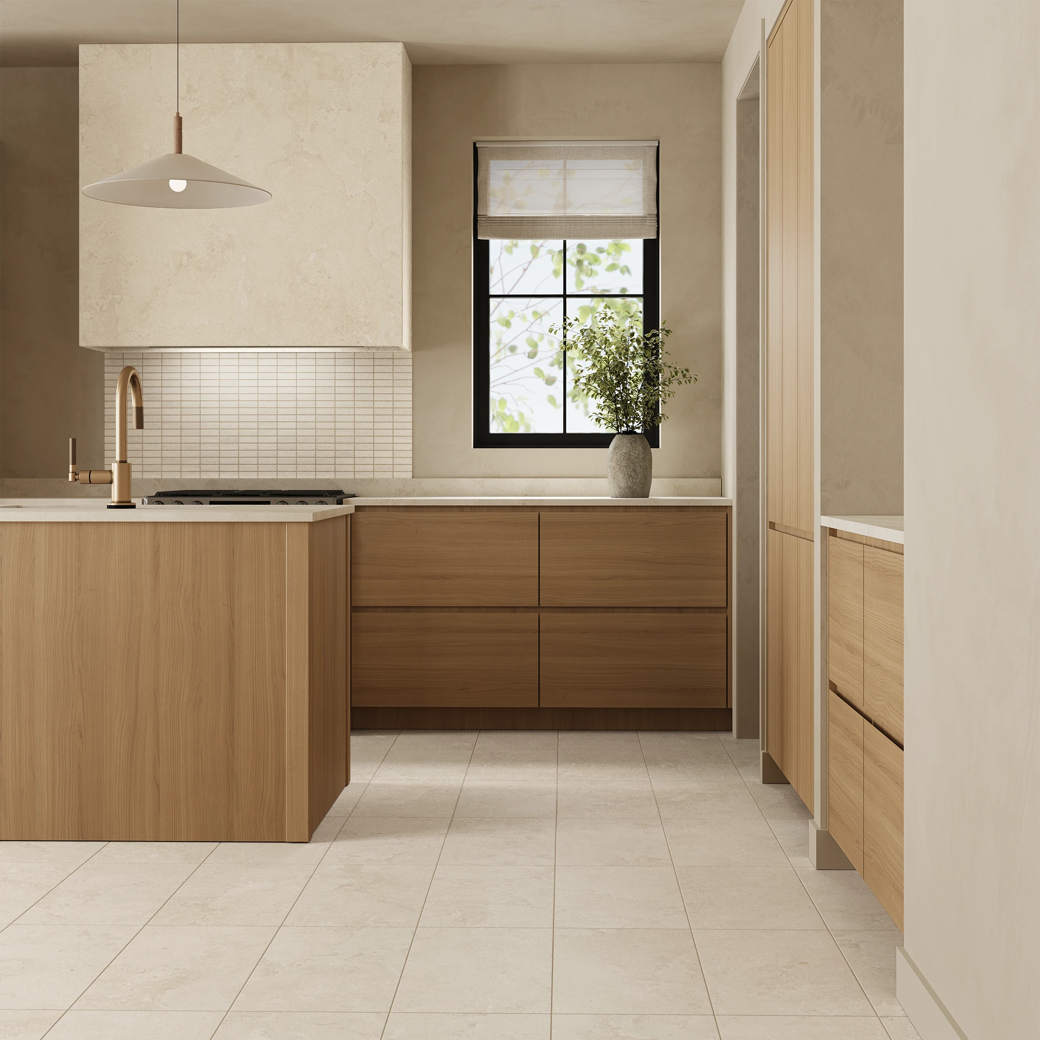 Ecostone Jute Cross Cut Matte (12x24) Porcelain Tile Flooring visualization by MILE®stone