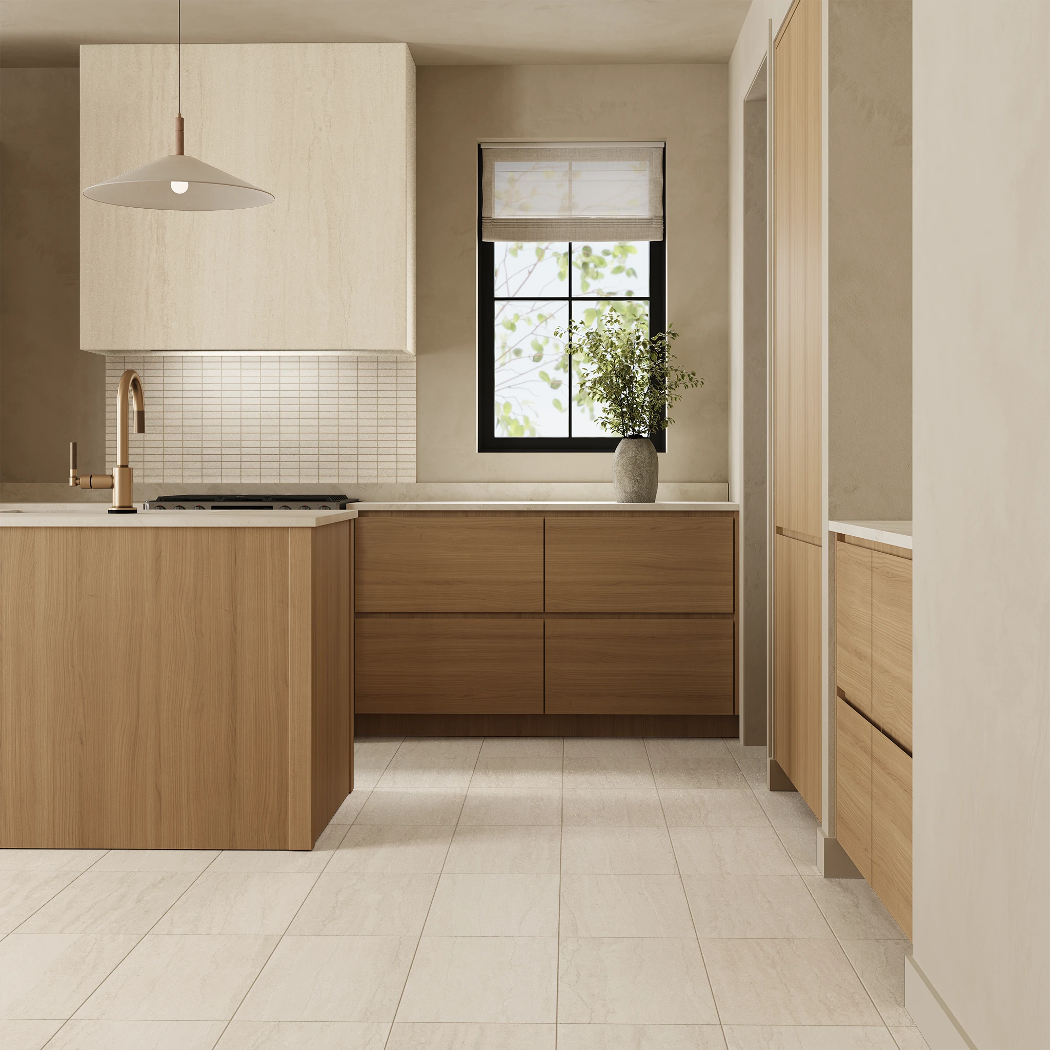 Ecostone Jute Vein Cut Matte (12x24) Porcelain Tile Flooring visualization by MILE®stone