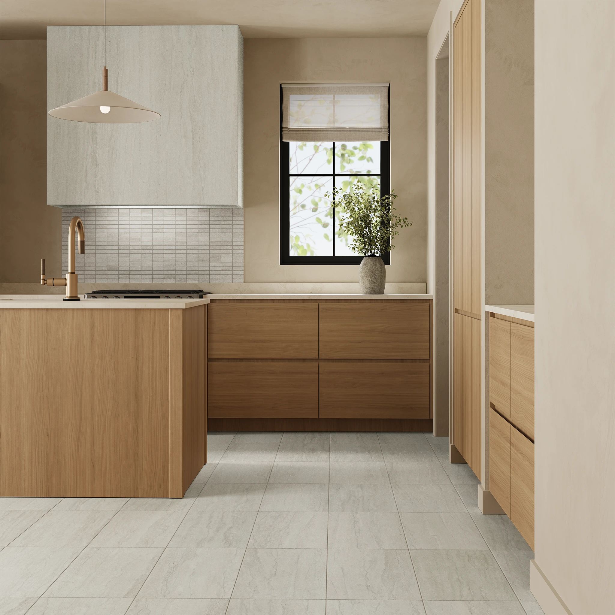 Ecostone Mist Vein Cut Matte (12x24) Porcelain Tile Flooring visualization by MILE®stone