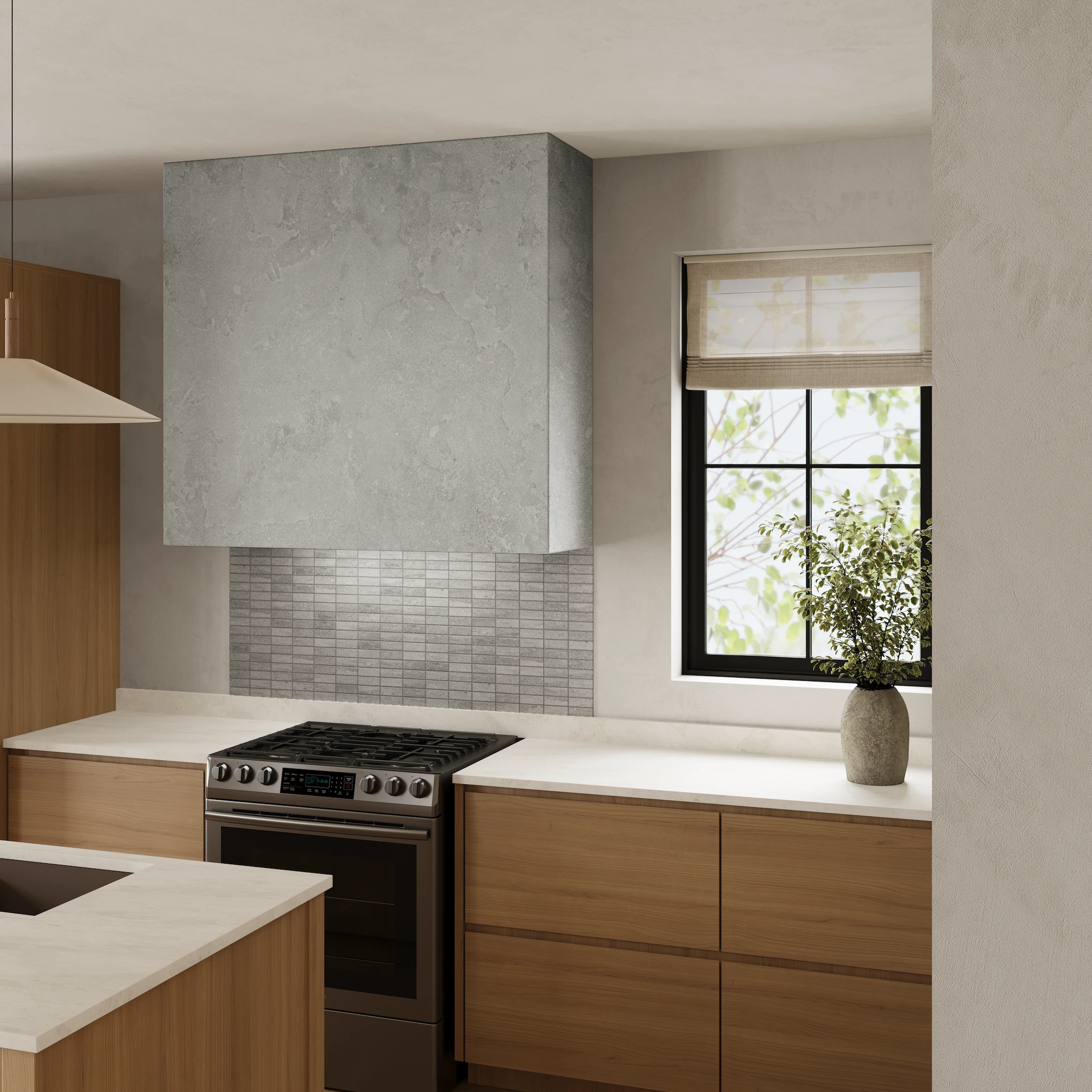 Visualisation de Ecostone Fossil Cross Cut Mate (48x110) Revêtement mural par MILE®stone