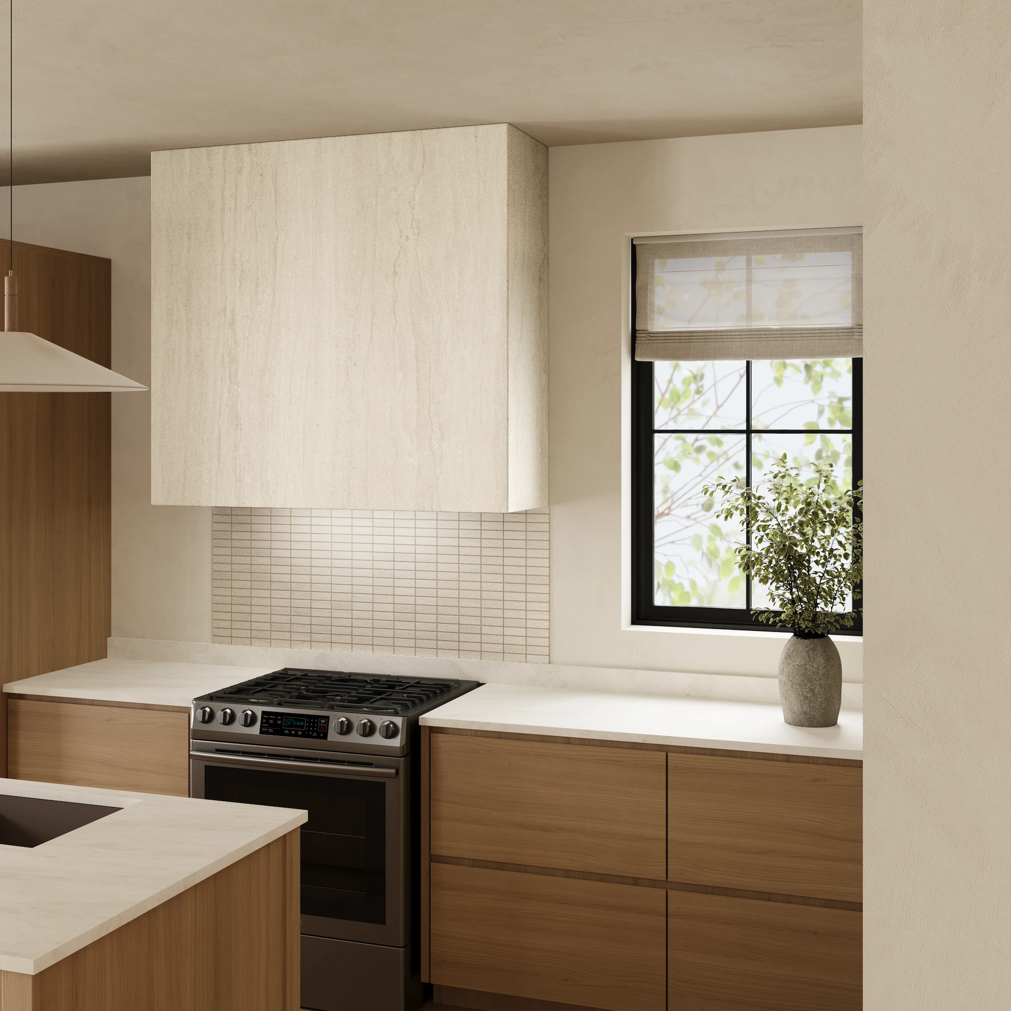 Ecostone Jute Vein Cut Matte (48x110) Porcelain Tile Wall Cladding visualization by MILE®stone