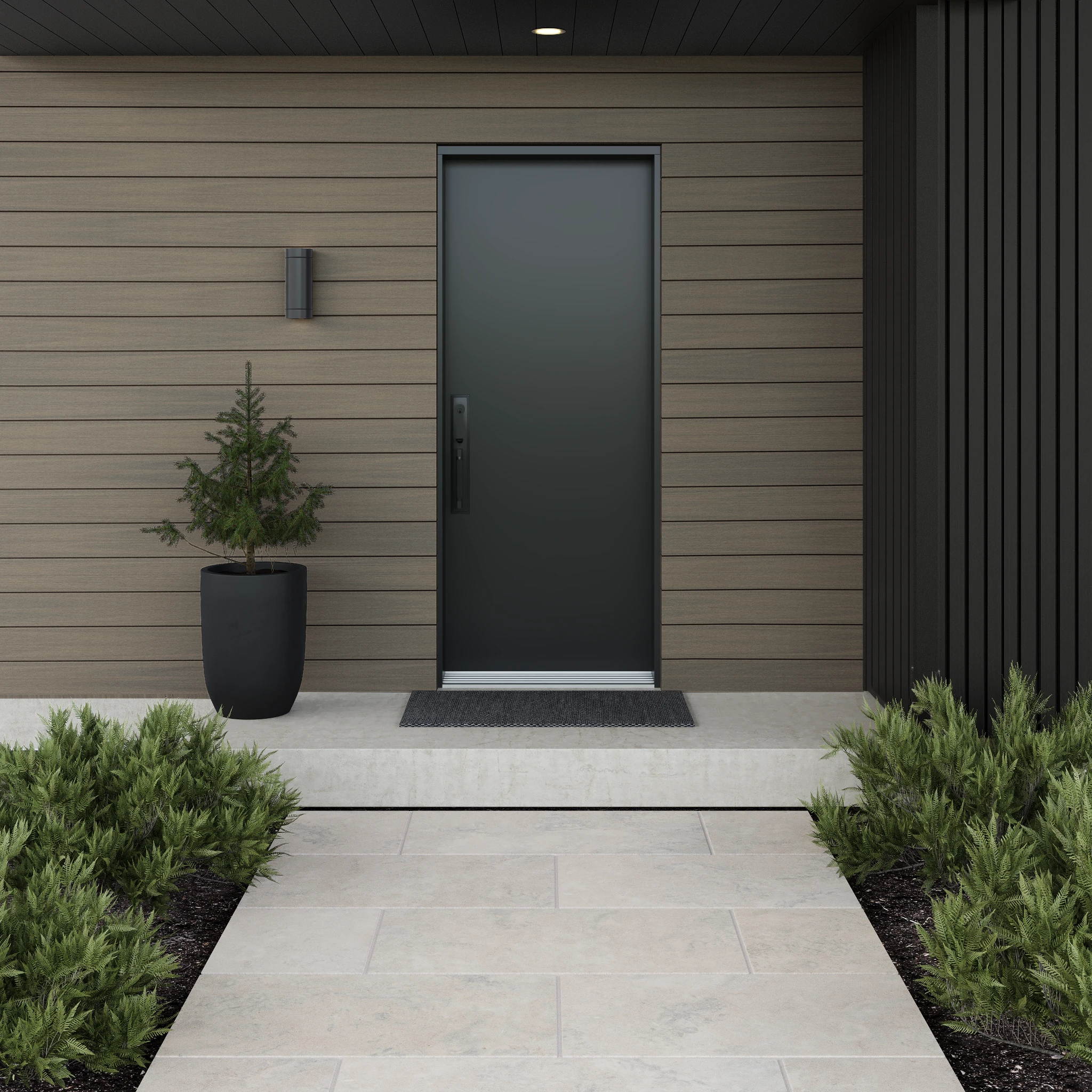 Shiplap Siding UH67 - Antique Exterior Ceiling and Soffit visualization by NewTechWood Canada