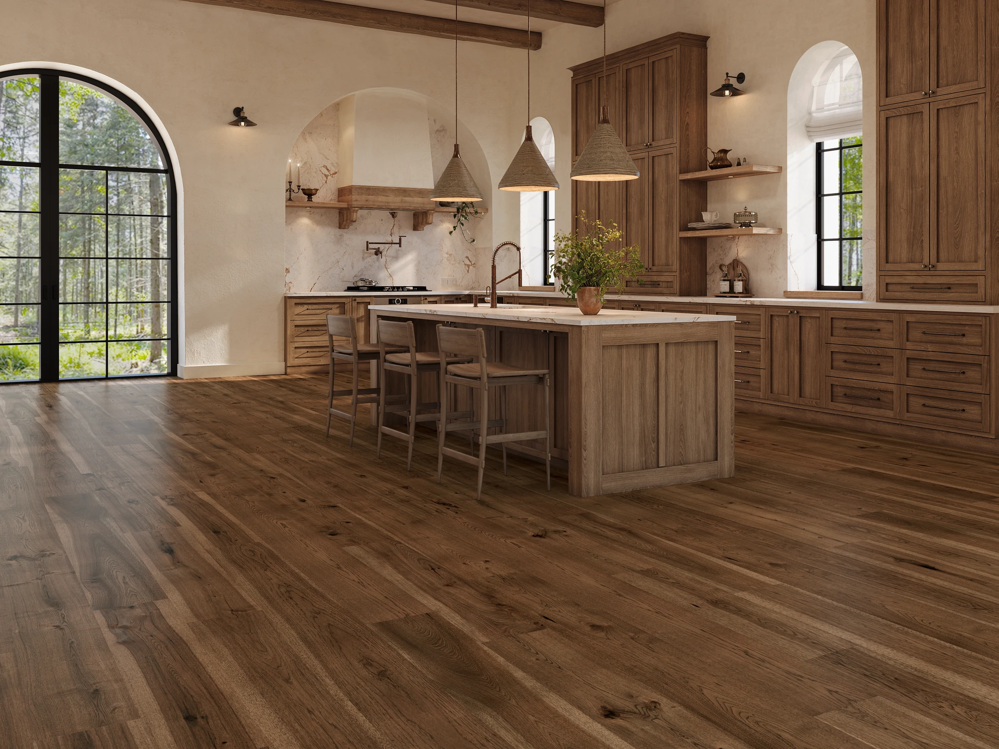 Visualisation de Cherokee Hickory - Pigeon Forge 9.5" Couvre-plancher intérieur par Denali Hardwood Floors